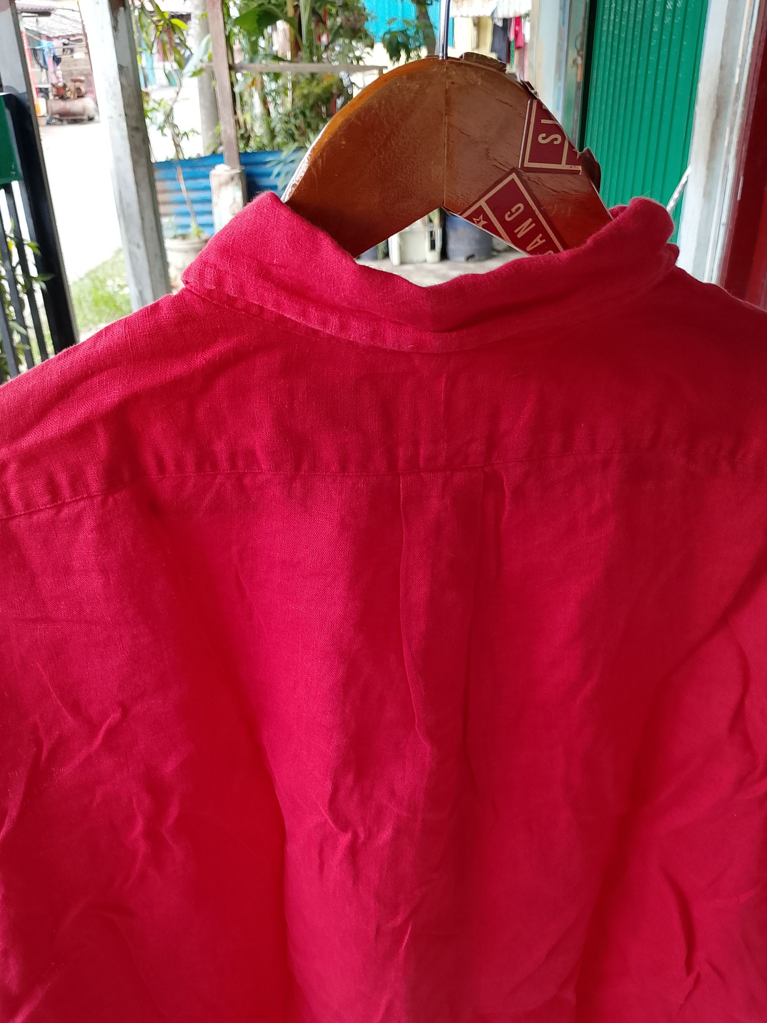 Ralph Lauren Vintage Rare Ralph Lauren Red Linen Hibiscus High-Summer Size US XL / EU 56 / 4 - 5 Thumbnail