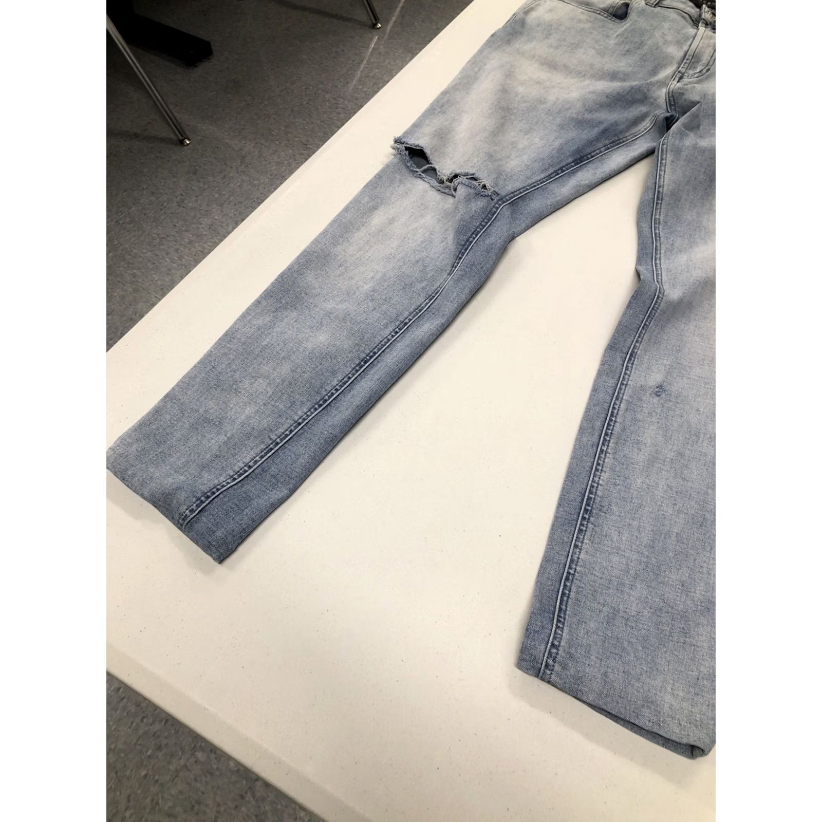 Pacsun Pacsun Jeans Mens 32x29 Skinny Light Wash Distressed Active Stretch Denim Slim Jeans Mens Size US 32 / EU 48 - 5 Thumbnail