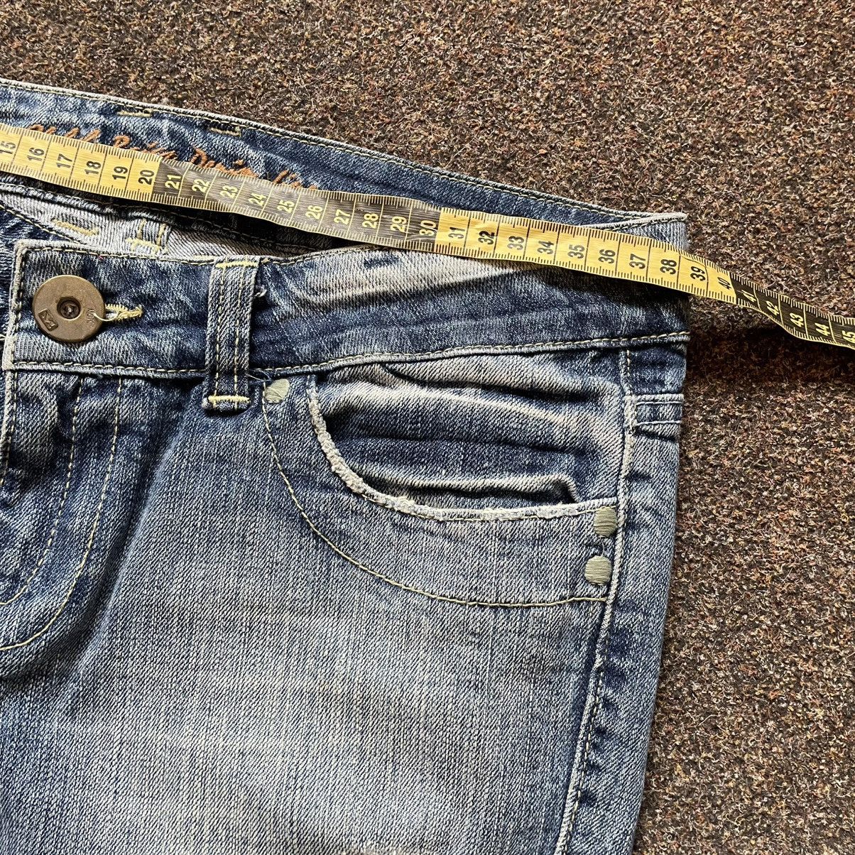 Vintage Y2K Vintage Flared Bootcut Jeans Sun Faded Grunge Baggy 33 Size 33" - 6 Thumbnail