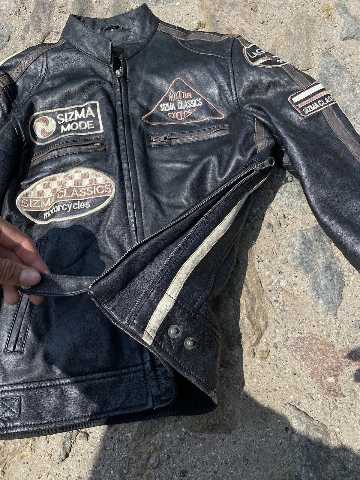 Other Motorcycle Leather Jacket Biker Motorcycle Jacket Men's Sz S Size US S / EU 44-46 / 1 - 4 Thumbnail