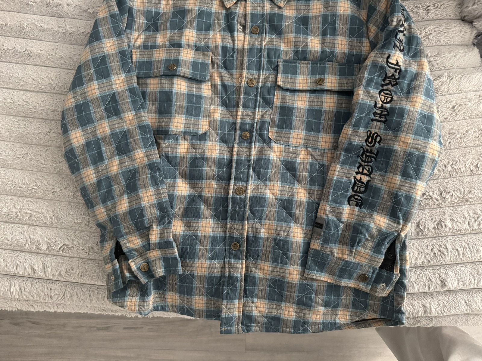 TeamSESH TeamSESH BONES BORNFROMSHADE QUILTED FLANNEL jacket blue Size US S / EU 44-46 / 1 - 18 Thumbnail