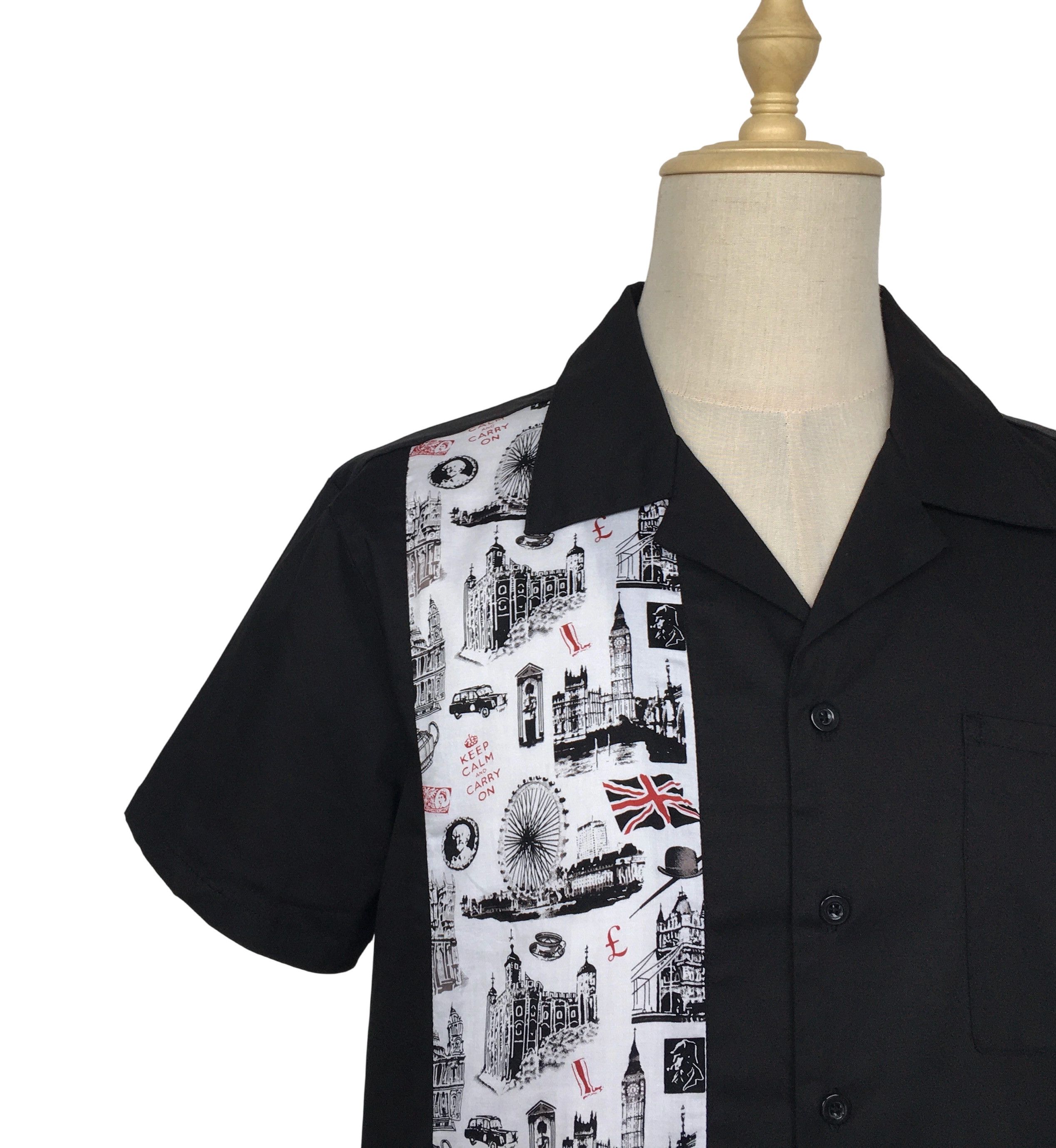 Other Vintage Style Cuban Collared Men Panel Shirts Size US L / EU 52-54 / 3 - 5 Thumbnail