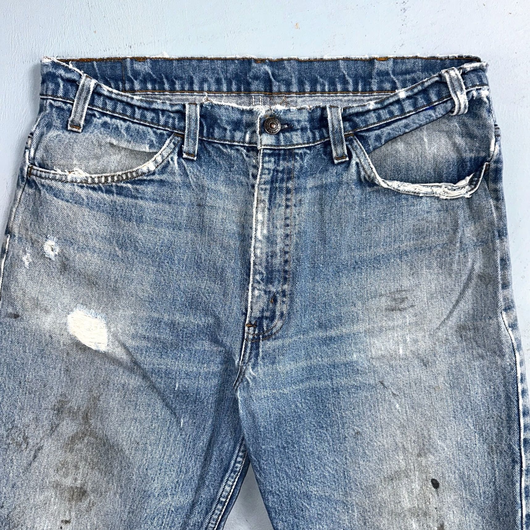 Levi's Levi's 517 Jeans Regular 34x27 Vintage 80s USA Orange Tab Bootcut Blue Denim Cotton Mens Size US 34 / EU 50 - 2 Thumbnail