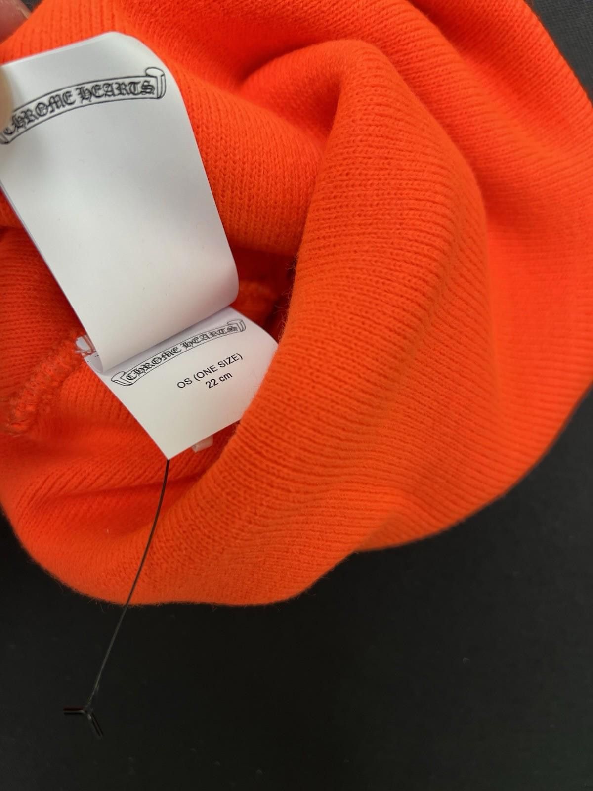Chrome Hearts Chrome Hearts Orange Knit Logo Beanie Cap Hat Size ONE SIZE - 7 Thumbnail