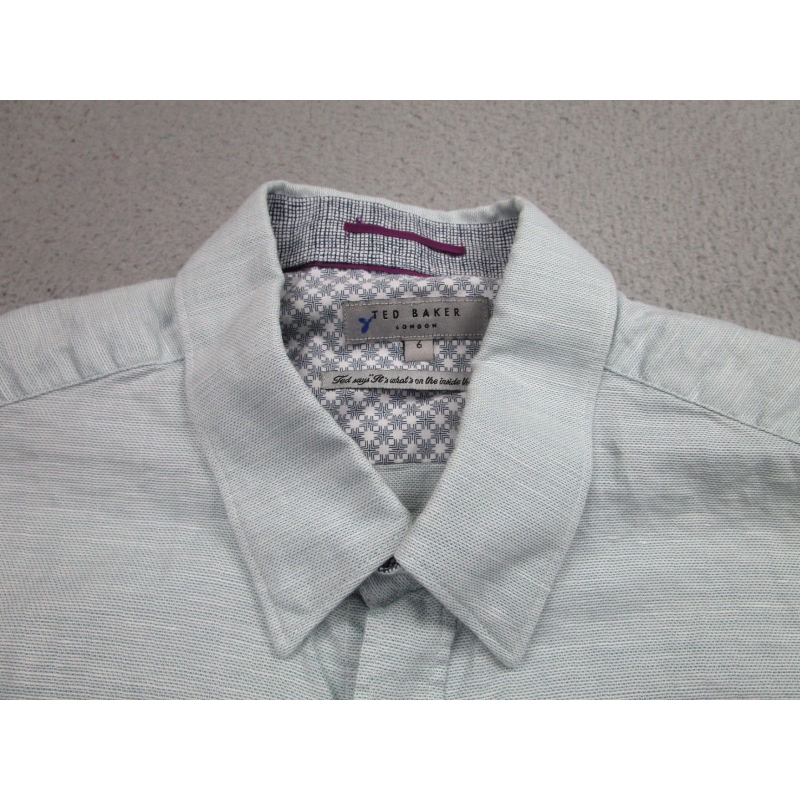 Ted Baker TED BAKER Shirt Mens XL Light Blue Short Sleeve Button-Up Linen Cotton Blend Size US XL / EU 56 / 4 - 3 Thumbnail