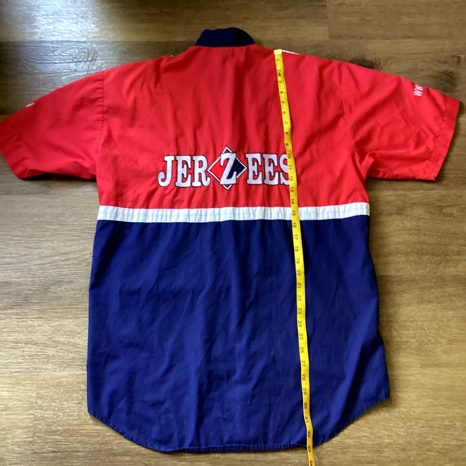 Jerzees Rare Jerzees Blue/ Red Button up- Size Large Size US L / EU 52-54 / 3 - 5 Thumbnail
