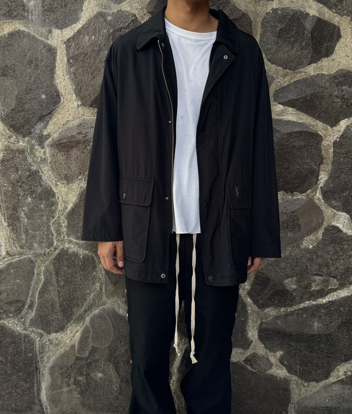 Vintage × Yves Saint Laurent Nylon Front Pocket Jacket Size US M / EU 48-50 / 2 - 12 Thumbnail