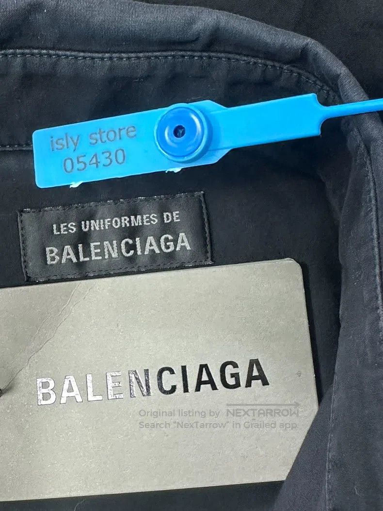Balenciaga Balenciaga Black Tailored Long Sleeve Shirt Size XS / US 0-2 / IT 36-38 - 4 Thumbnail