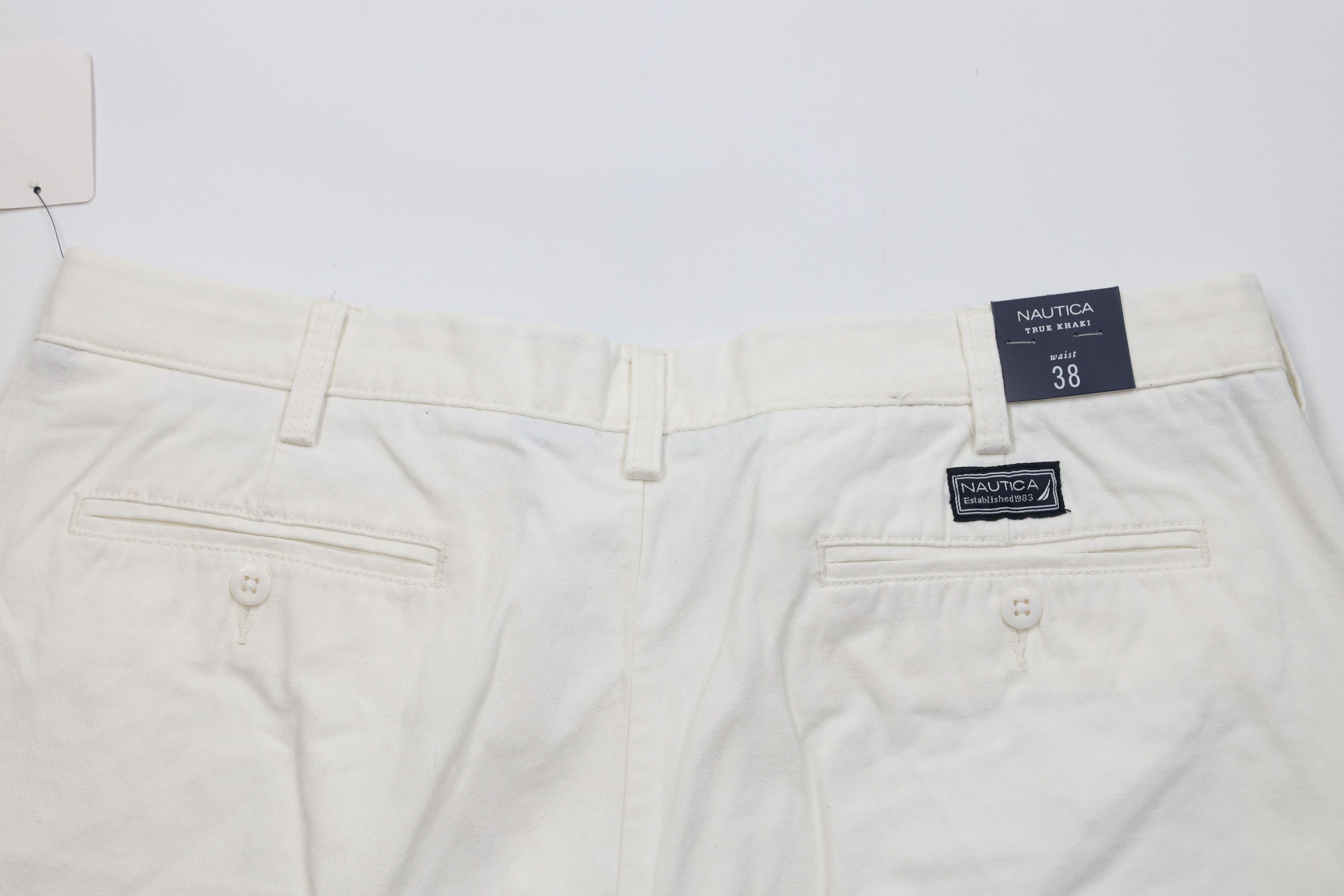 Nautica Deadstock Vintage Y2K Nautica Chino Golf Shorts White Cotton Size US 38 / EU 54 - 8 Thumbnail