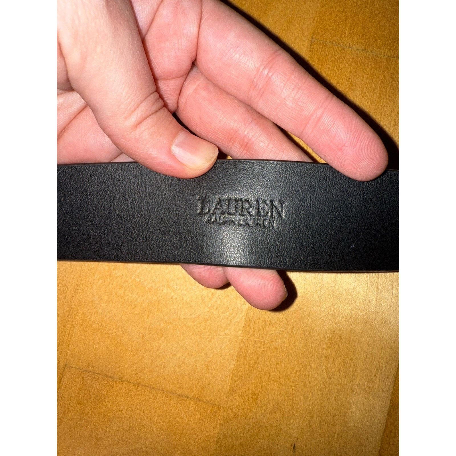 Lauren Ralph Lauren Ralph Lauren BLACK Leather Croc SILVER WESTERN Equestrian L Size ONE SIZE - 4 Thumbnail