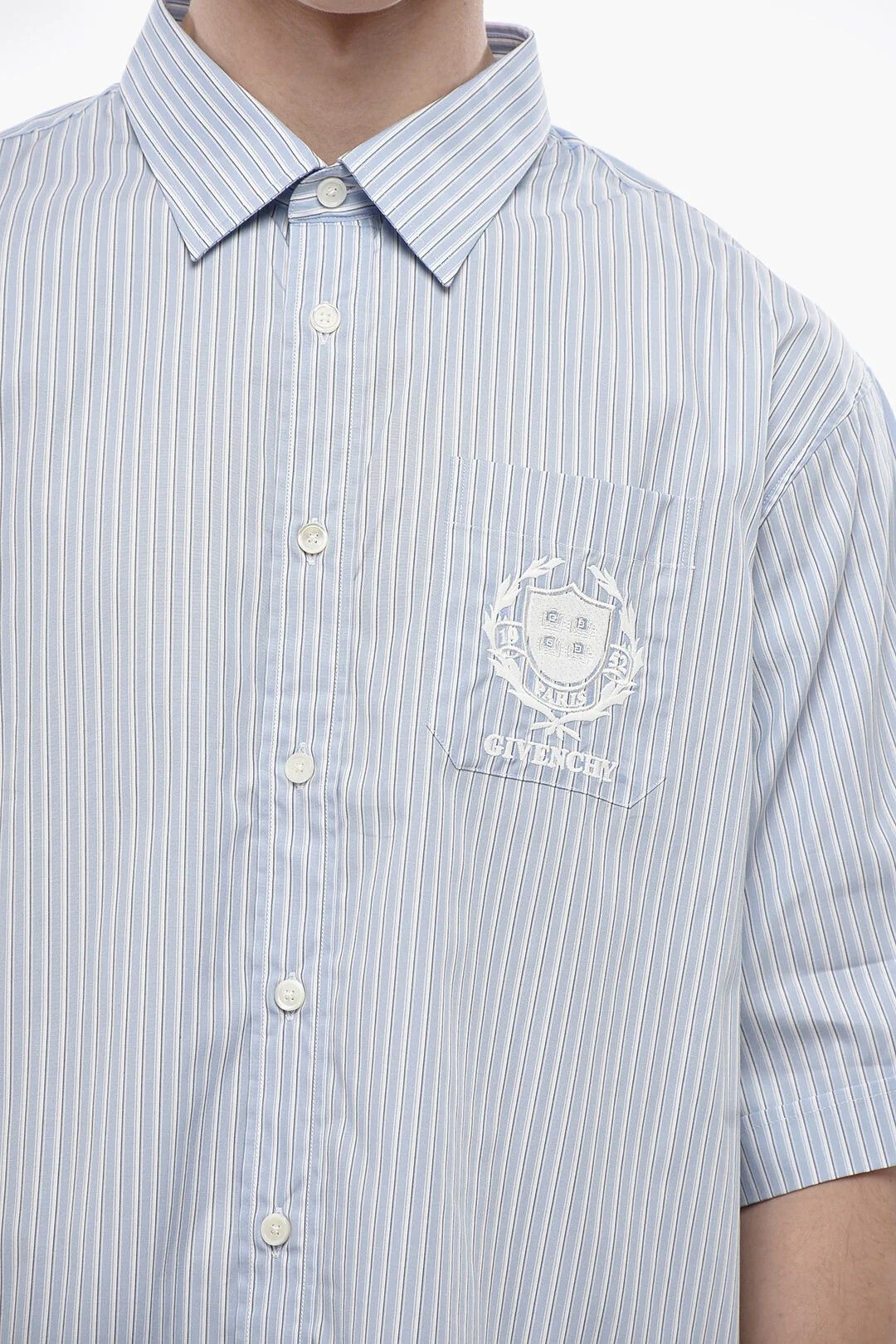 Givenchy og1mm0326 Poplin Shirt in Light Blue Size US XS / EU 42 / 0 - 3 Thumbnail