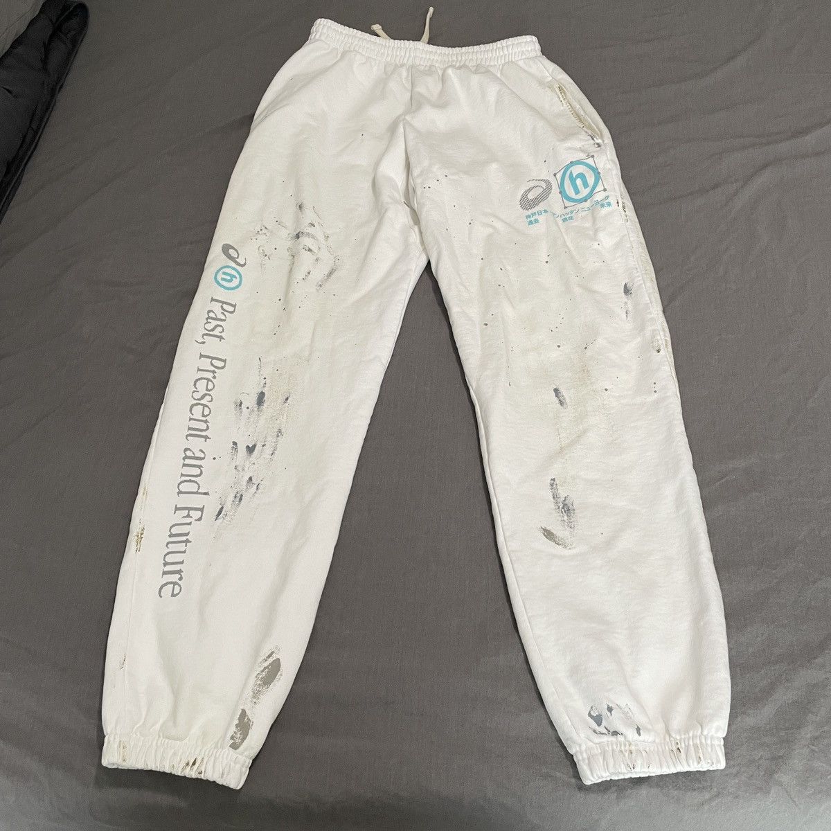 Asics × HIDDEN Hidden x ASICS NY Visual Dynamics Sweatpants White M Size US 32 / EU 48 - 1 Thumbnail