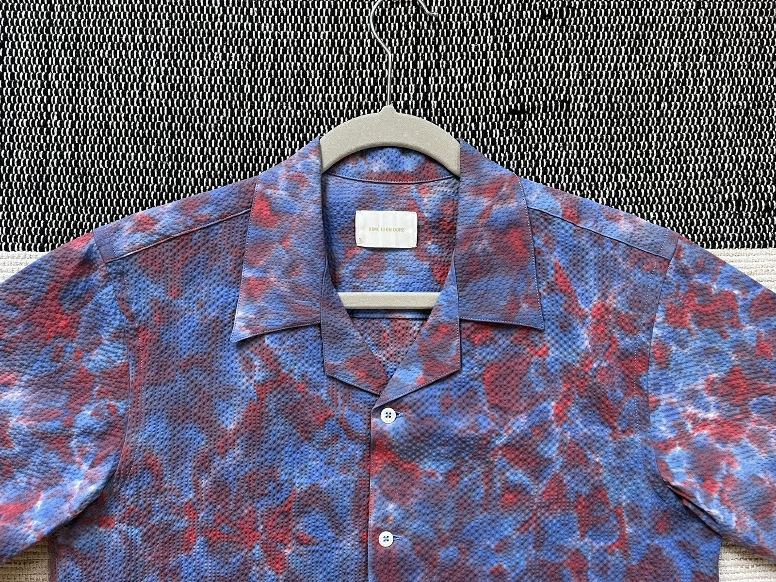 Aime Leon Dore Aime Leon dore SS19 tie dye seersucker camp collar  