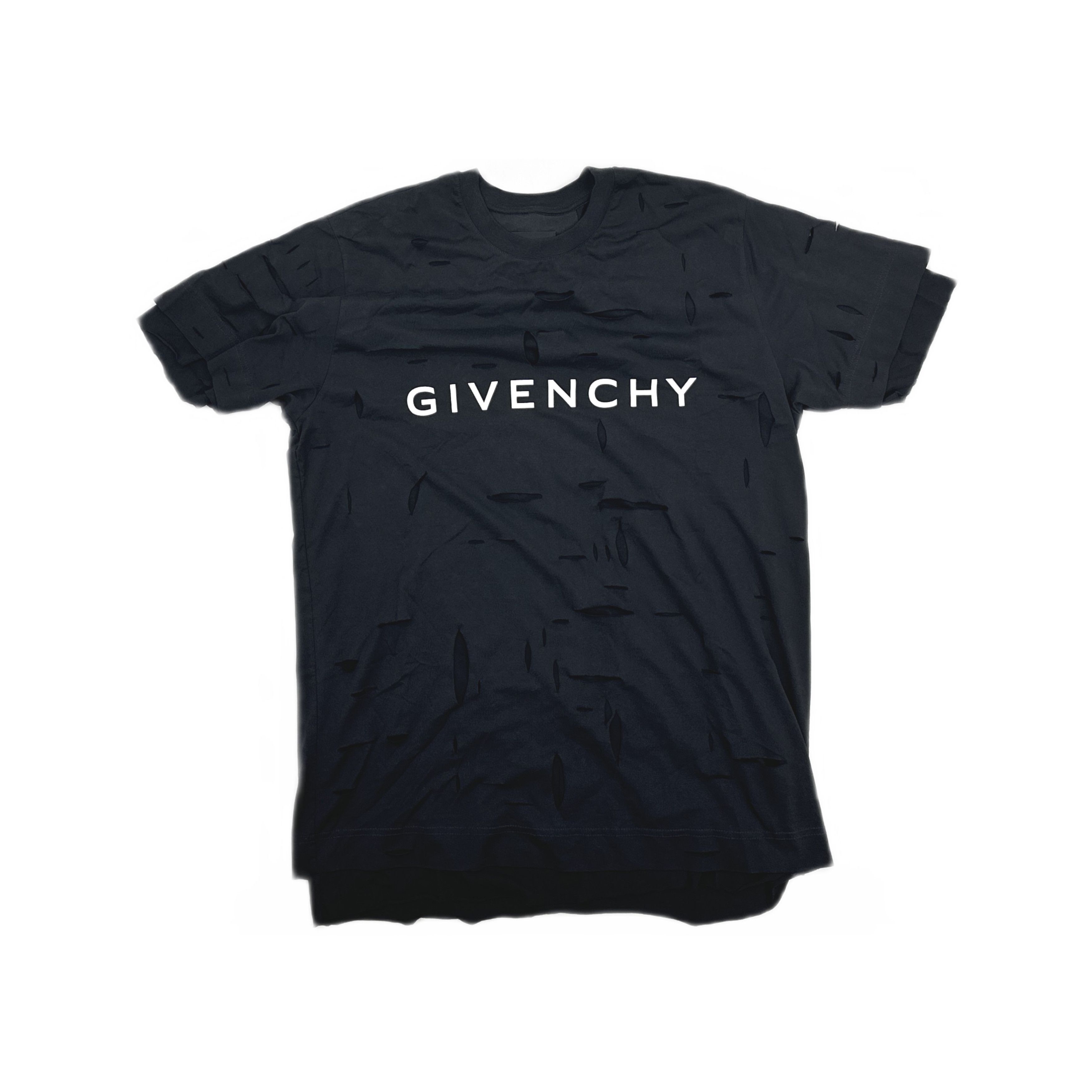 Givenchy Givenchy Distressed Logo T-Shirt XXS Size US XXS / EU 40 - 1 Thumbnail