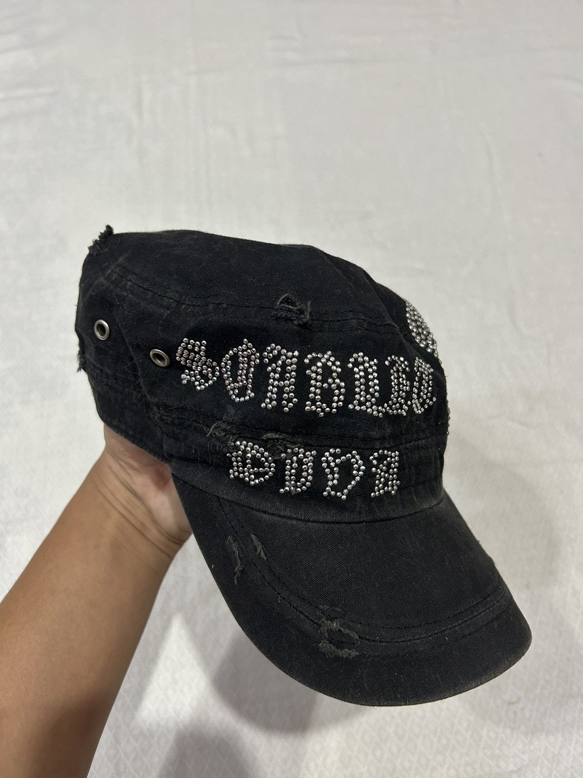 Japanese Brand Studded Skull Commando Hats Size ONE SIZE - 4 Thumbnail