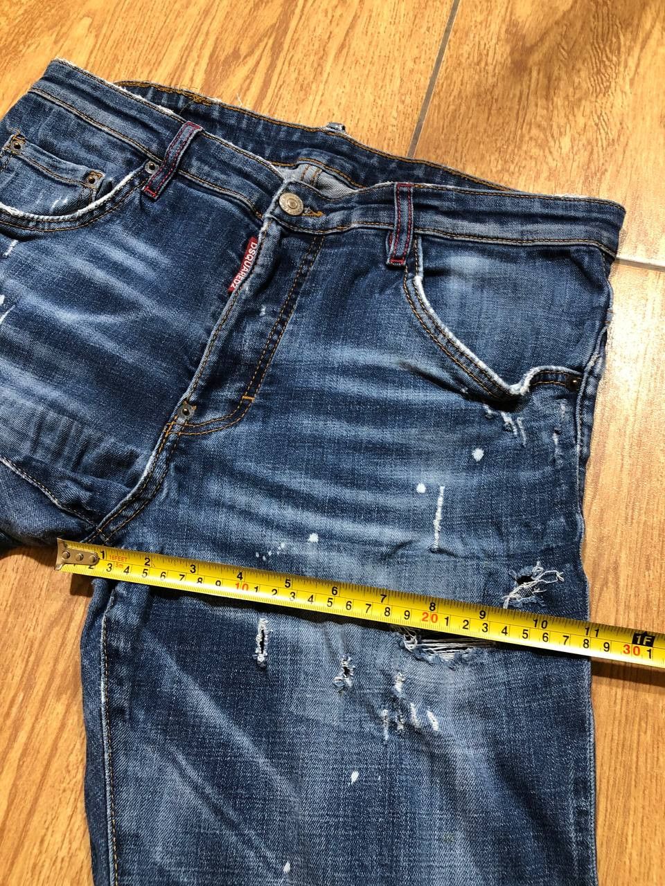 Dsquared2 Dsquared2 Tidy Biker Distressed Painted Skinny Jeans Size US 32 / EU 48 - 12 Thumbnail