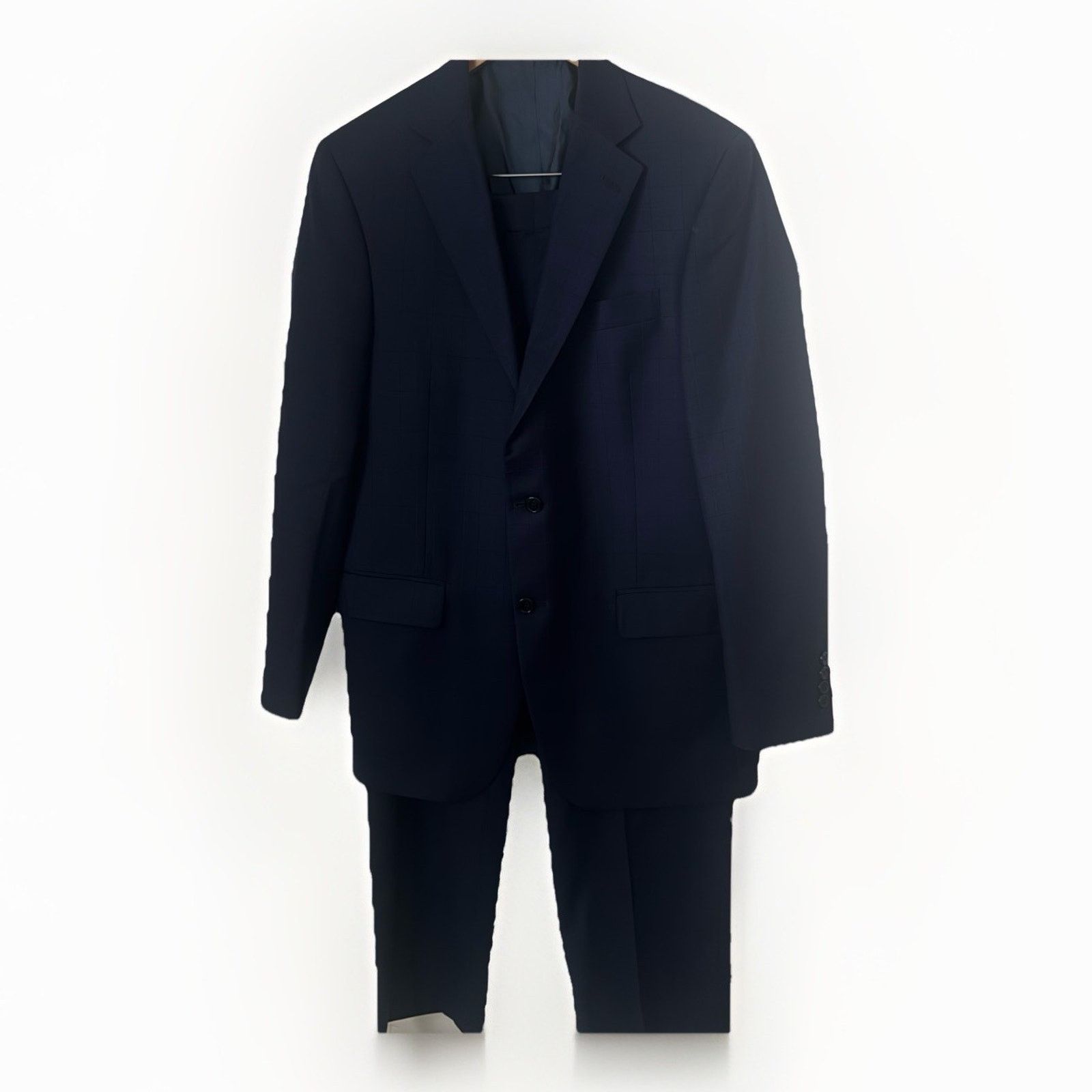 Hart Schaffner Marx Hart Schaffner Marx Suit Wool Blend Window Pane Union USA Size 38R - 1 Thumbnail
