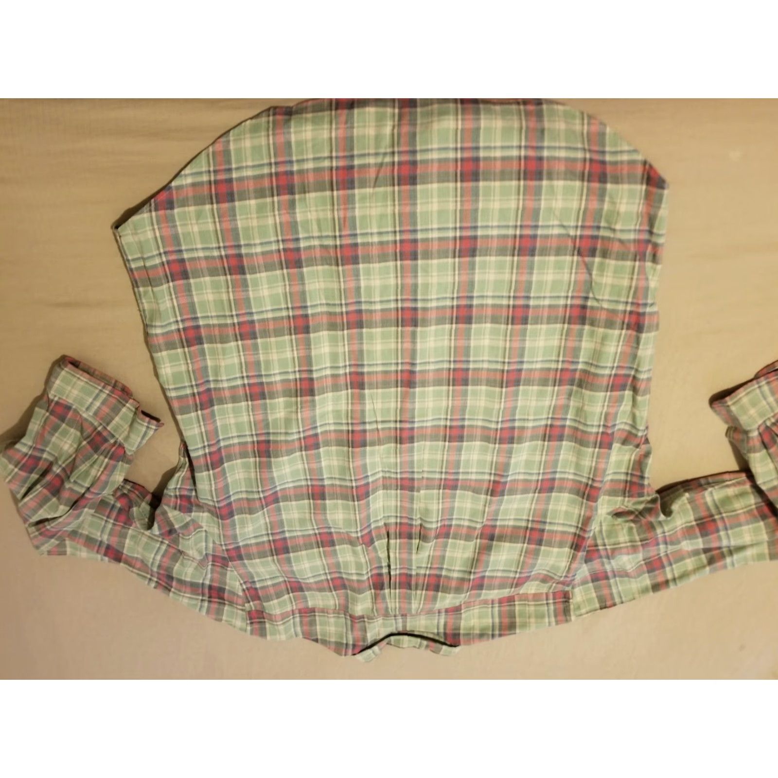 Polo Ralph Lauren Polo Ralph Lauren Dress Shirt Sweater 2XL Green Plaid Button Shacket Mens Size 48R - 5 Thumbnail