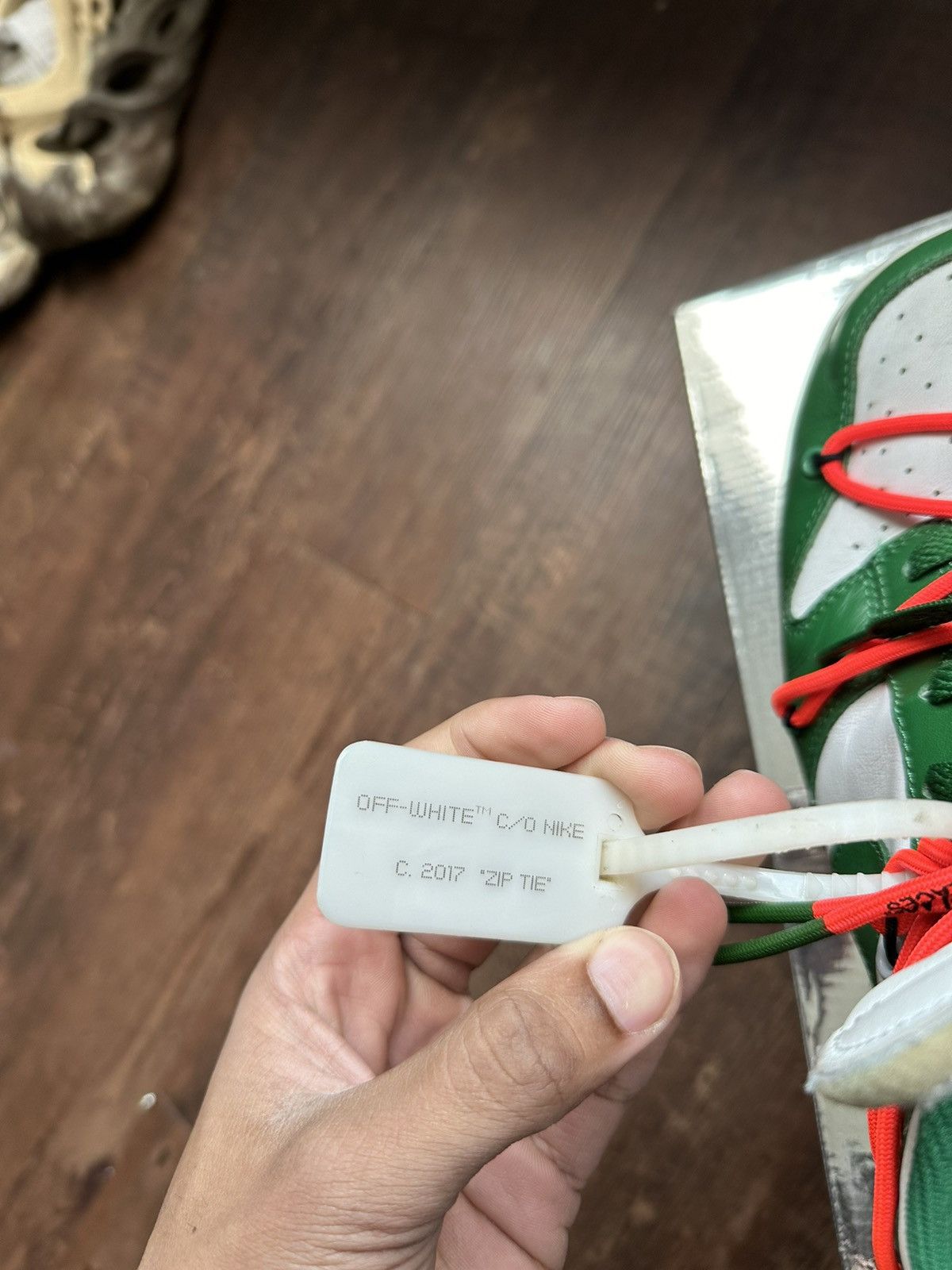 Nike × Off-White Off-White Dunks Pine Green Size US 12 / EU 45 - 14 Thumbnail
