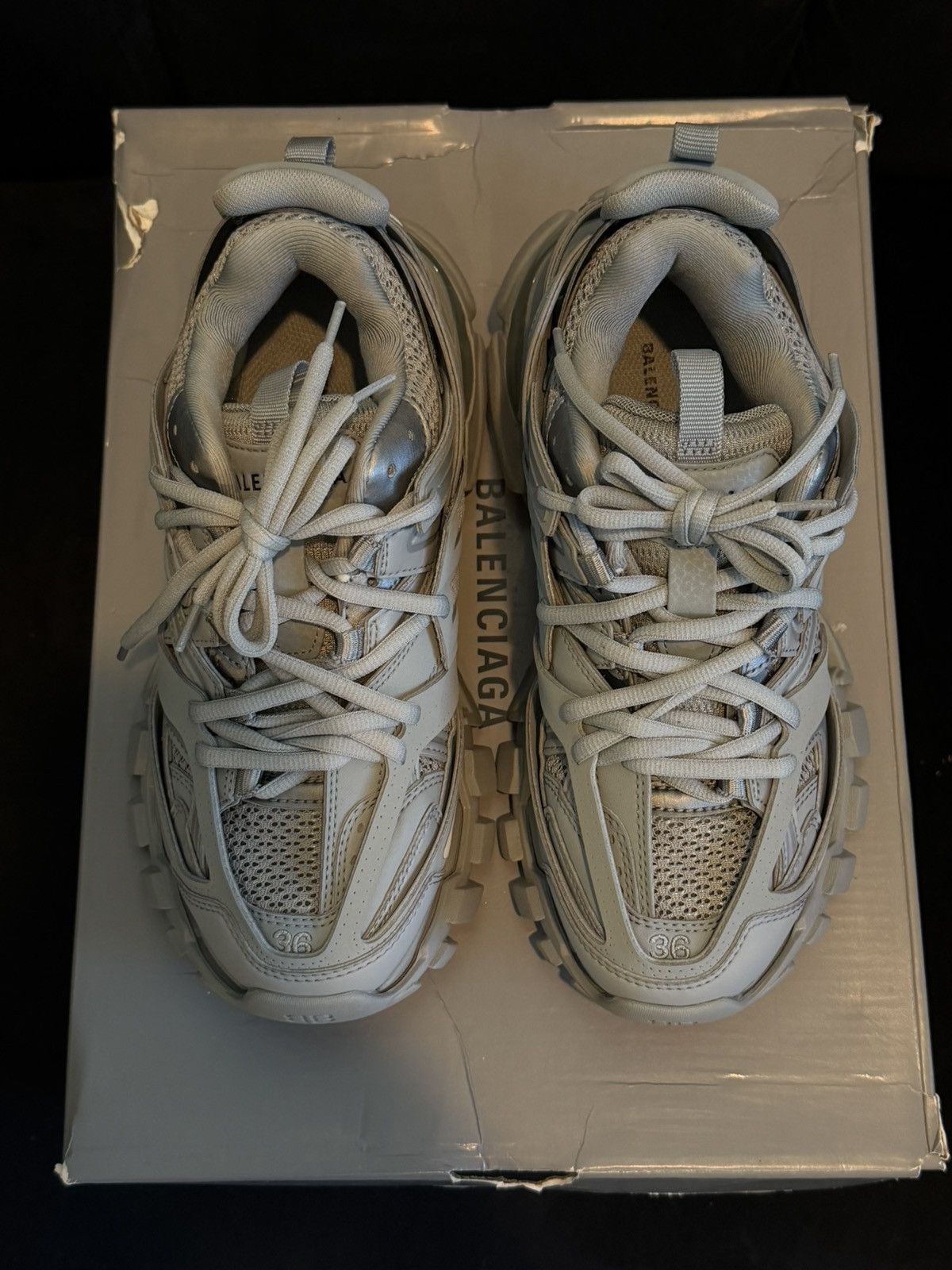 Balenciaga Balenciaga Track Sneakers – Light Gray Size US 6 / EU 39 - 4 Thumbnail