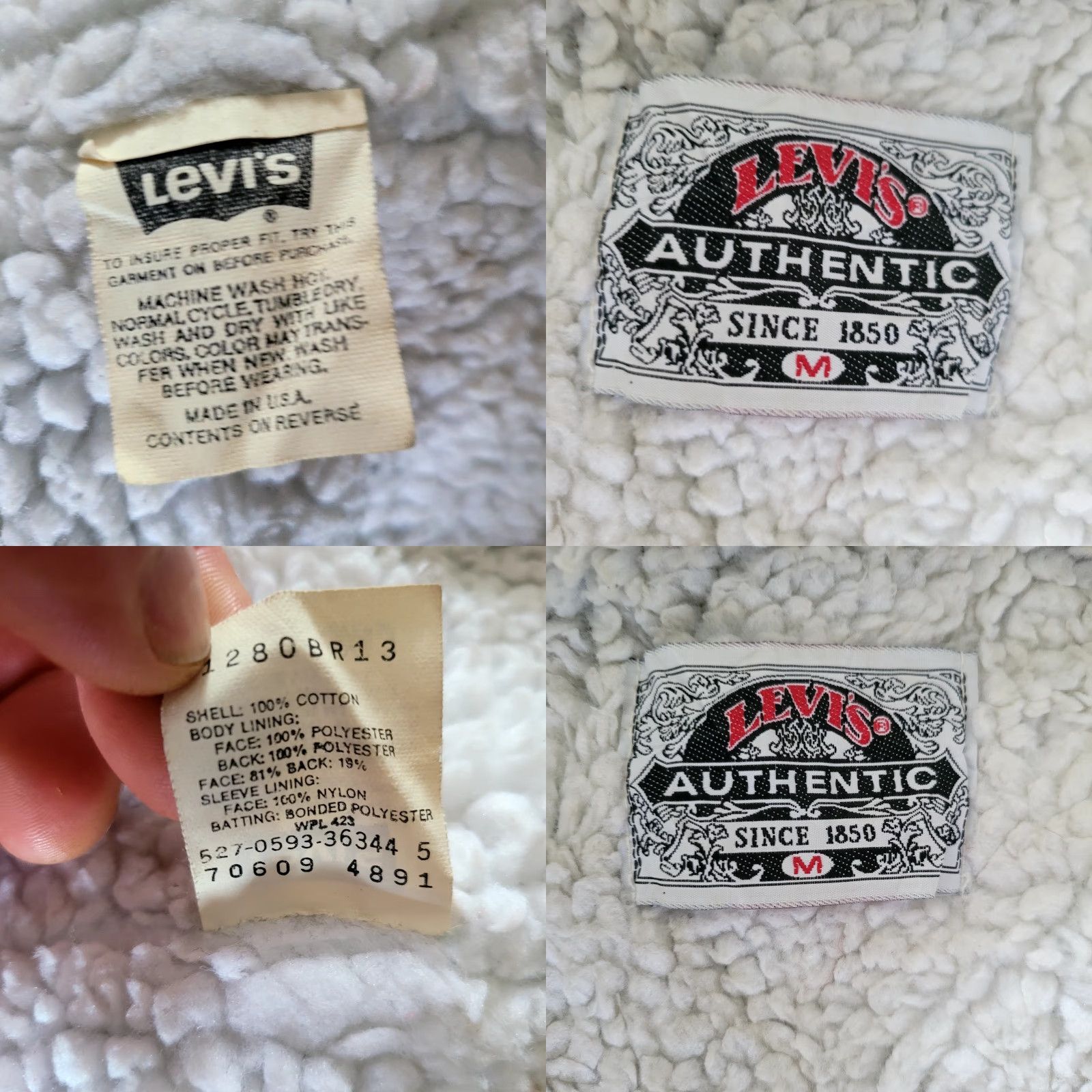 Levi's Levi’s AUTHENTIC Sherpa Denim Trucker Jacket - Made in USA - Size M - Men’s Blue Sherpa-Lined Trucker Jacket Size US M / EU 48-50 / 2 - 9 Thumbnail