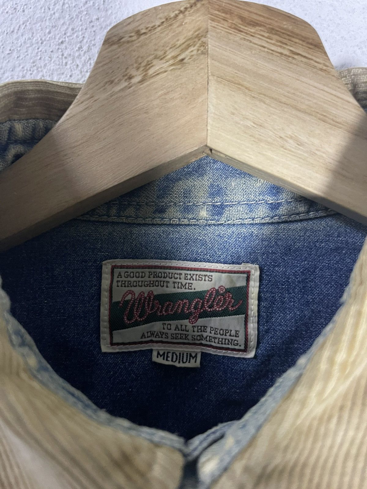 Wrangler Vintage WRANGLE Denim Western Shirt Size US M / EU 48-50 / 2 - 13 Thumbnail