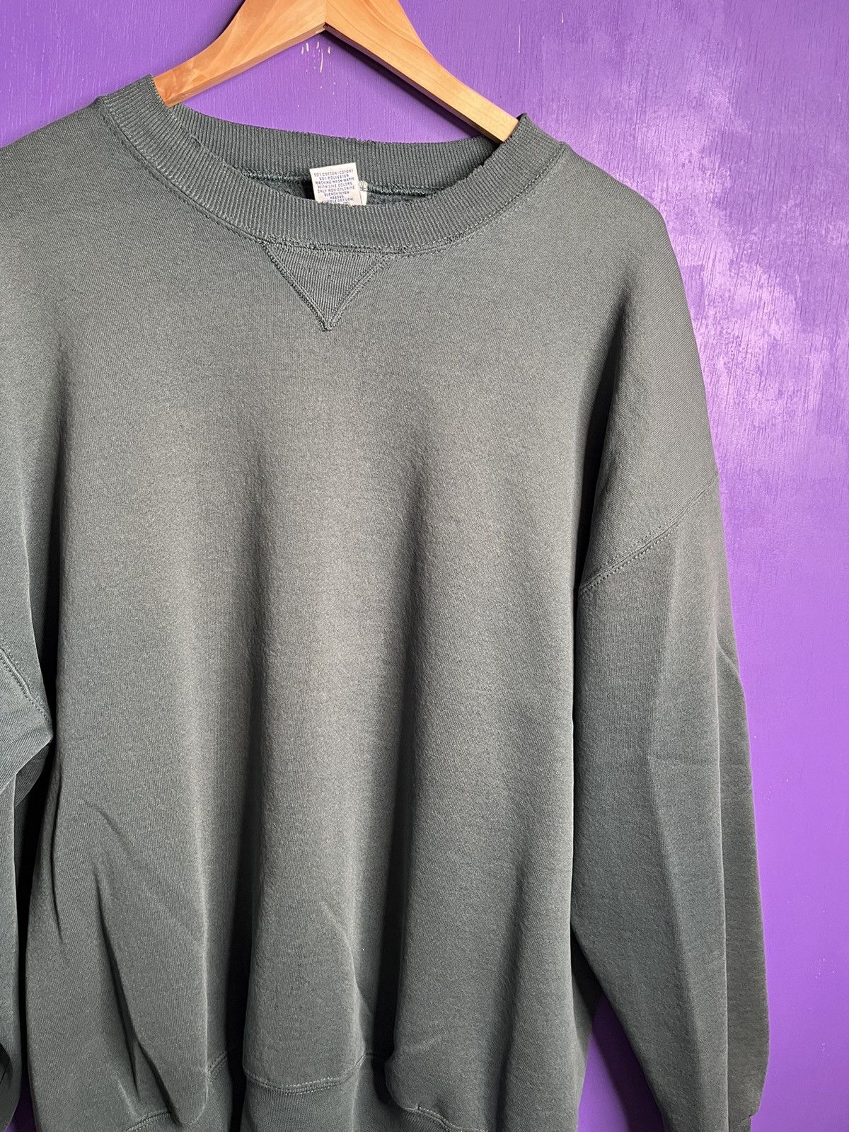 Russell Athletic × Vintage Vintage 90s Russell athletic faded green sweatshirt Size US XXL / EU 58 / 5 - 3 Thumbnail
