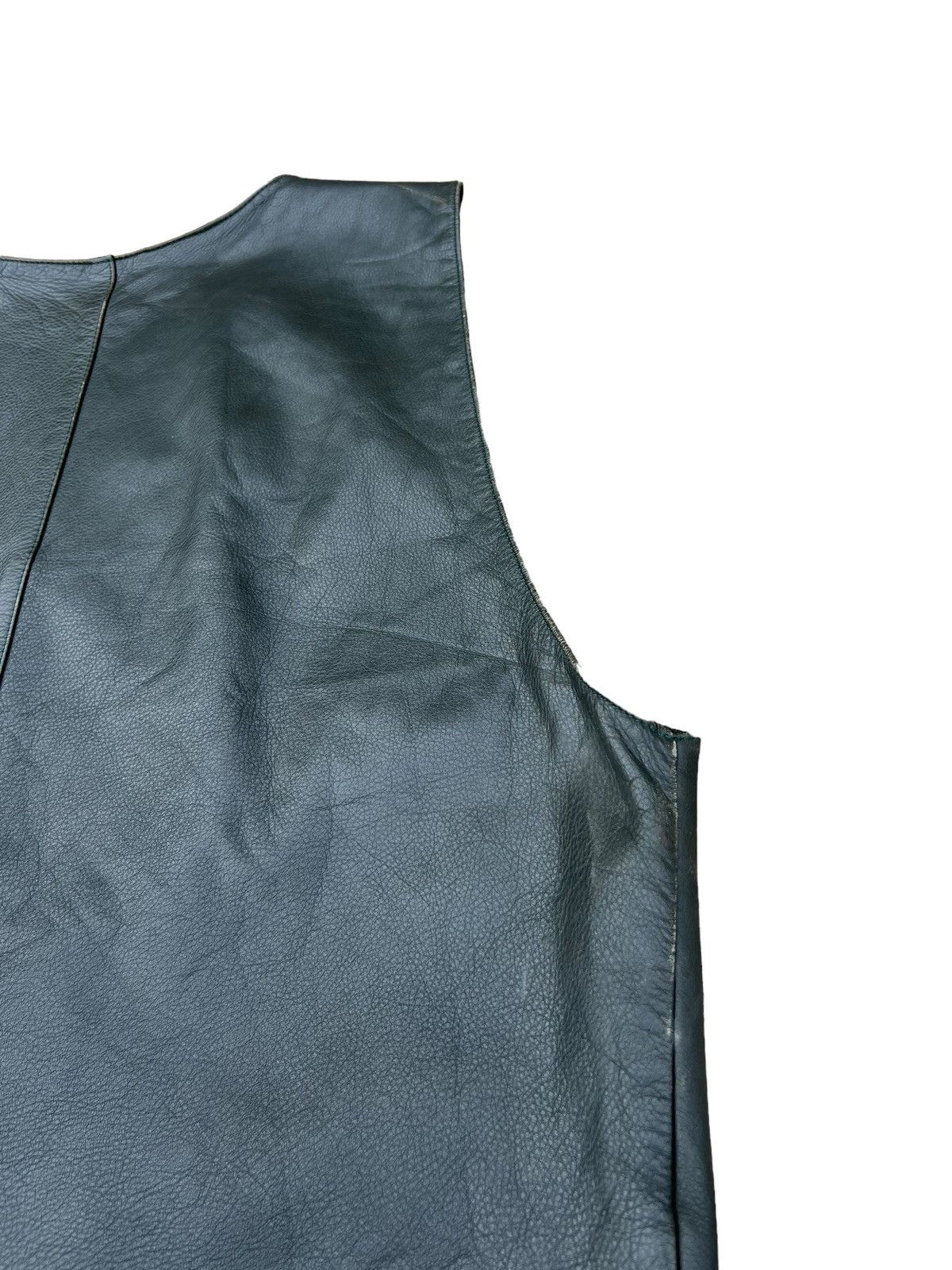 Leather Vintage Pollini Patina Leather Vest Size US L / EU 52-54 / 3 - 20 Thumbnail