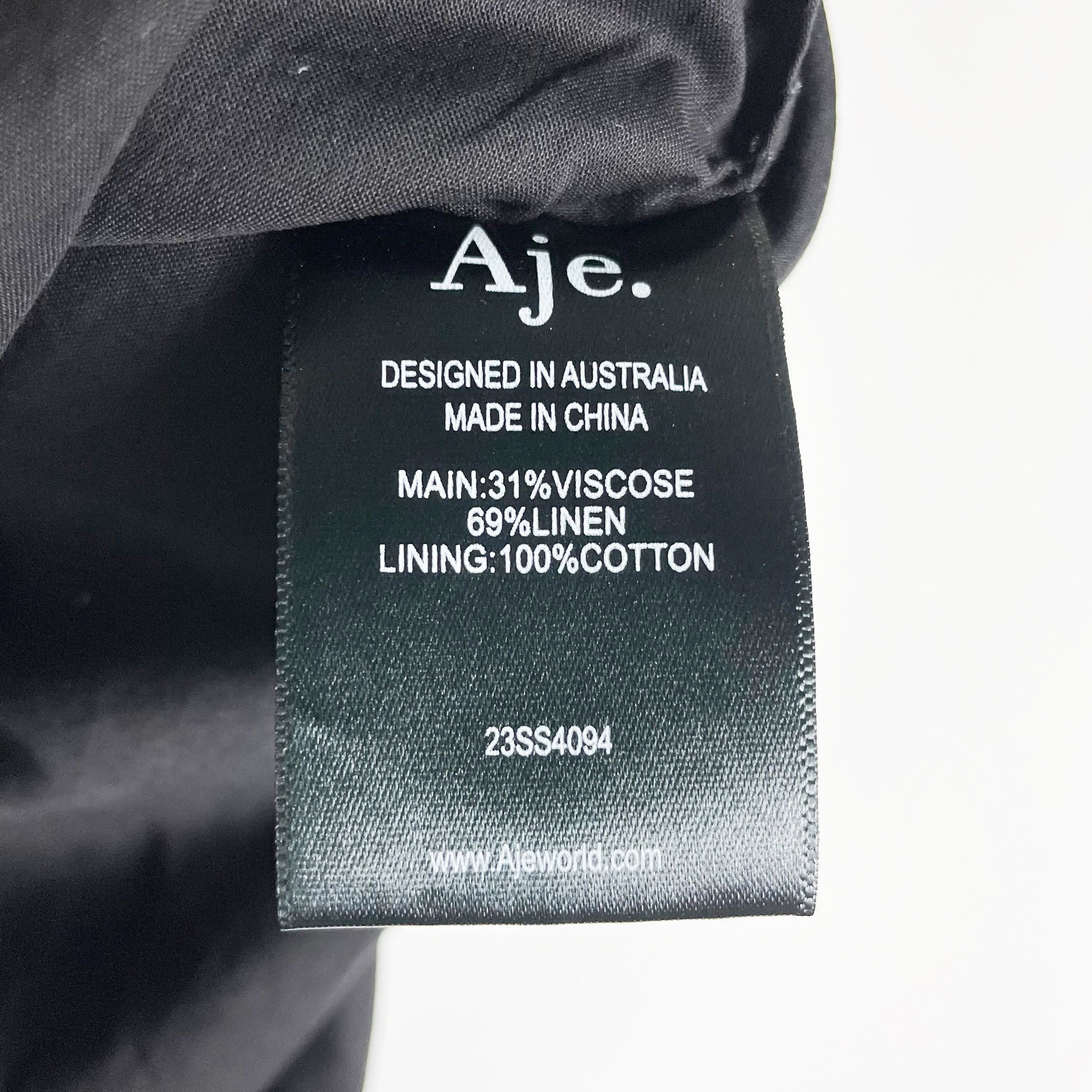 Aje NEW Aje Realm Linen Blend Geometric Button Size 36" / US 14 / IT 50 - 2 Thumbnail