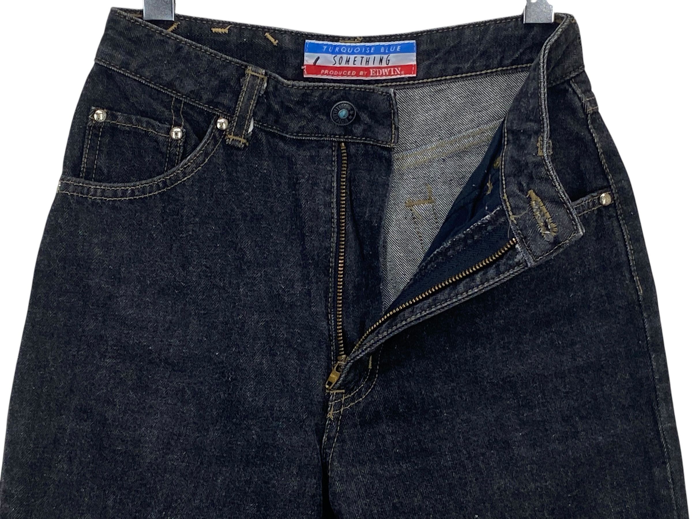 Edwin Something by Edwin Jeans High Waisted Pants New Age Cowboys Size 24" / US 00 / IT 34 - 4 Thumbnail