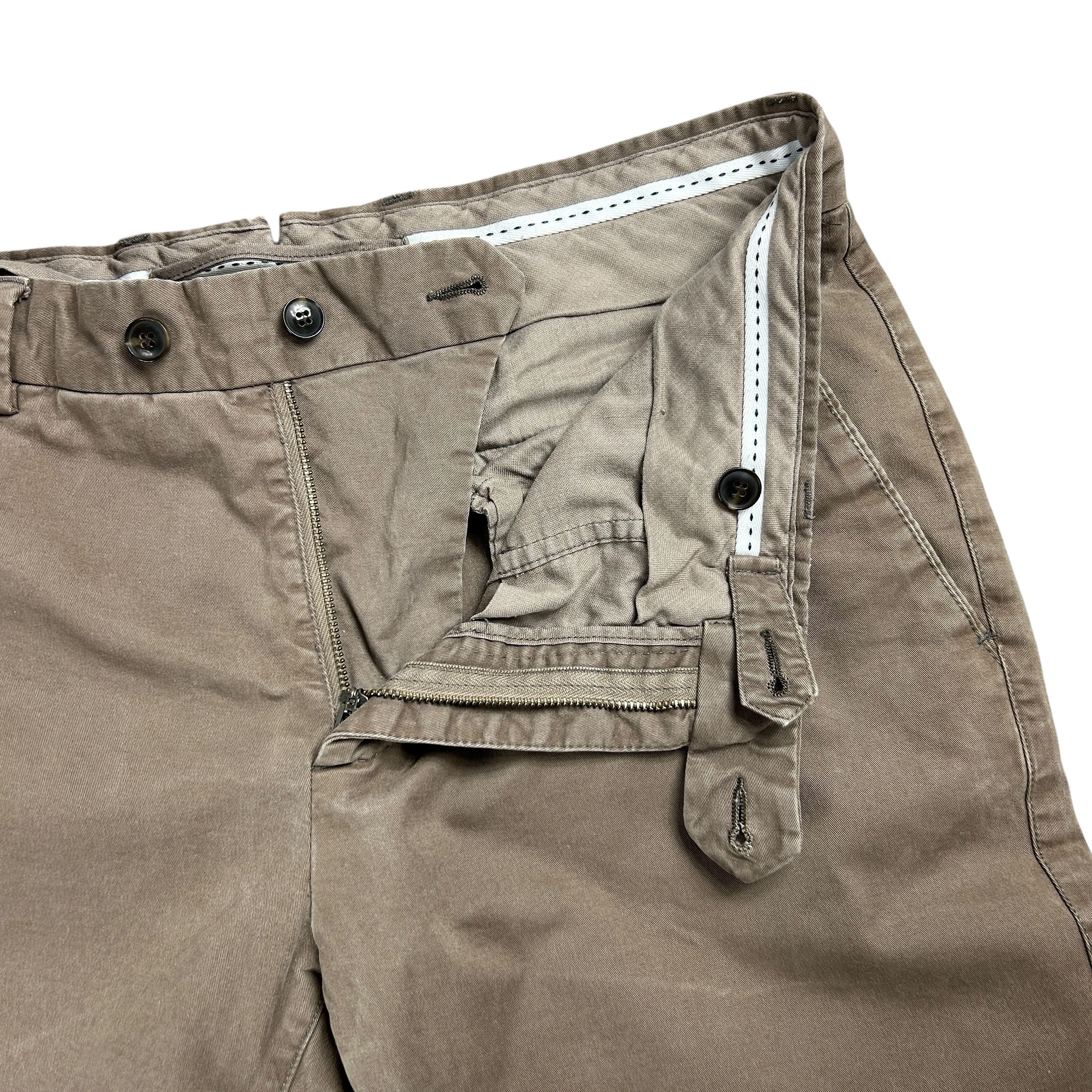 Suitsupply Suitsupply Porto Brown Slim Straight Stretch Chino Pants 50 Size US 34 / EU 50 - 5 Thumbnail