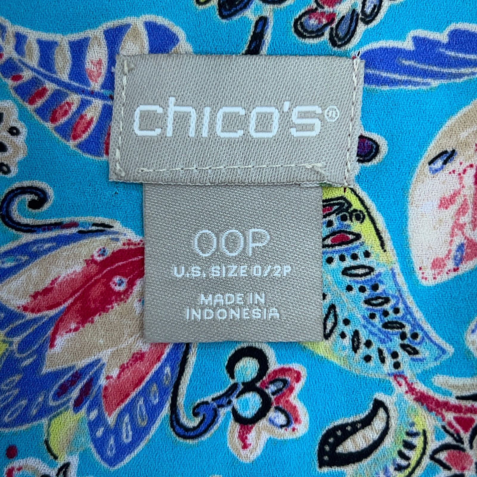 Chicos Chicos Size Petite 00P US 0/2P Top Peplum Flutter Sleeve Size XS / US 0-2 / IT 36-38 - 12 Thumbnail