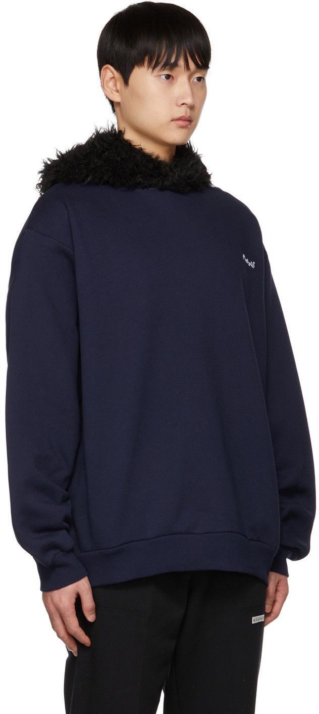 Marni [50]Marni Navy Faux Fur Hoodie Size US L / EU 52-54 / 3 - 3 Thumbnail
