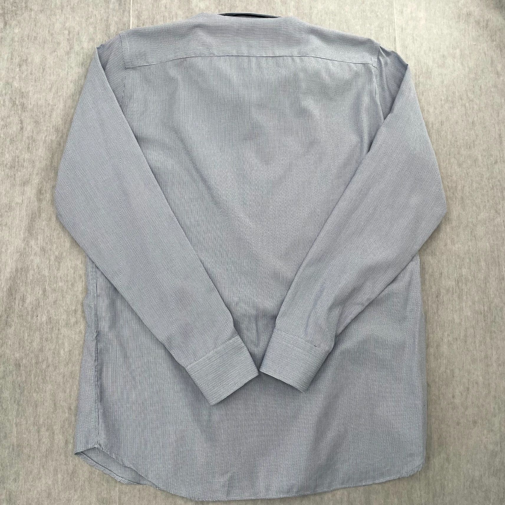 Canali Vintage Canali Mens Dress Shirt Blue Geometric Pattern 17.5/44 Italian Cotton Long Sleeve Size US XL / EU 56 / 4 - 2 Thumbnail