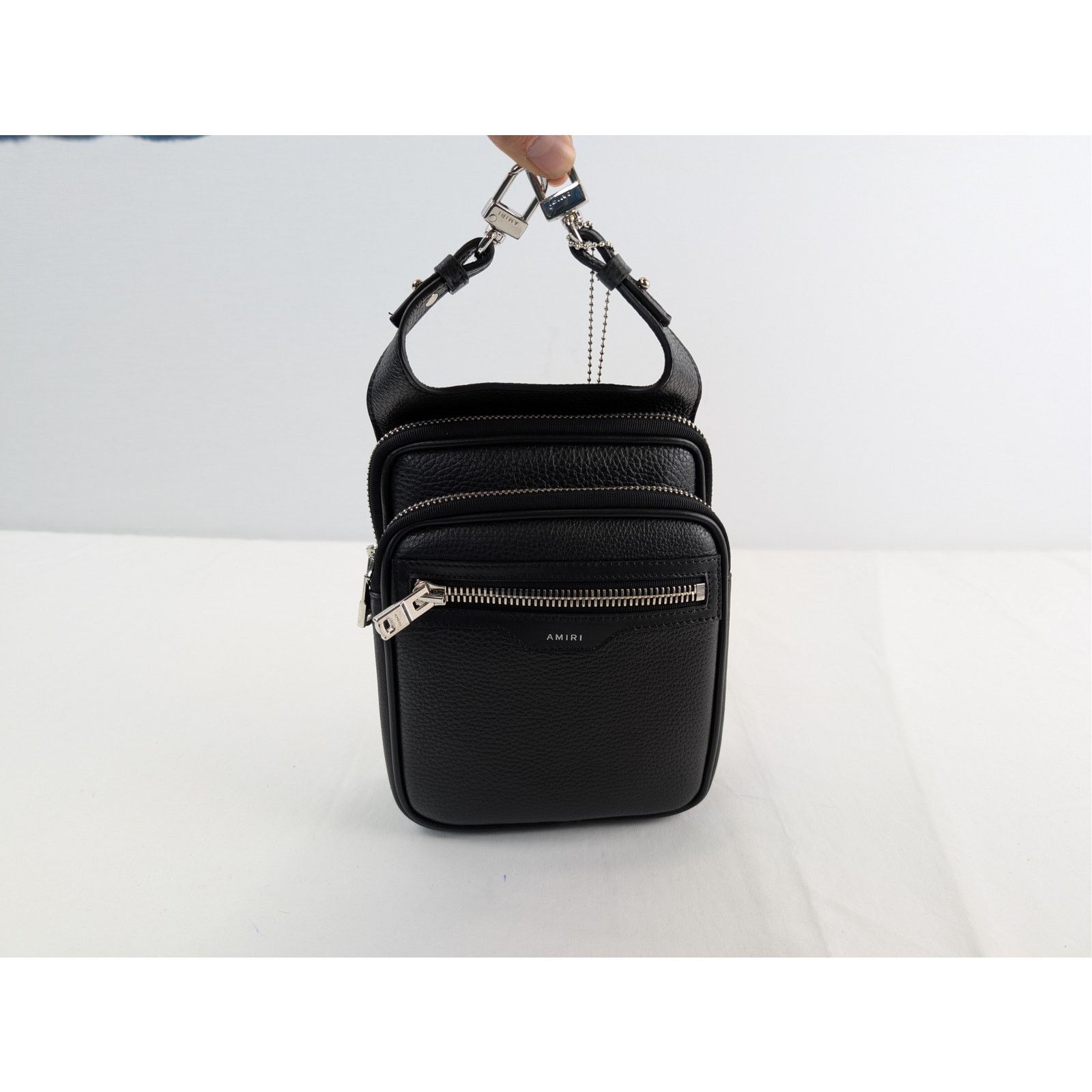 Amiri o1rshd1 Size: OS / Pebbled Napa Hip Pouch Bag in Black Size ONE SIZE - 8 Thumbnail