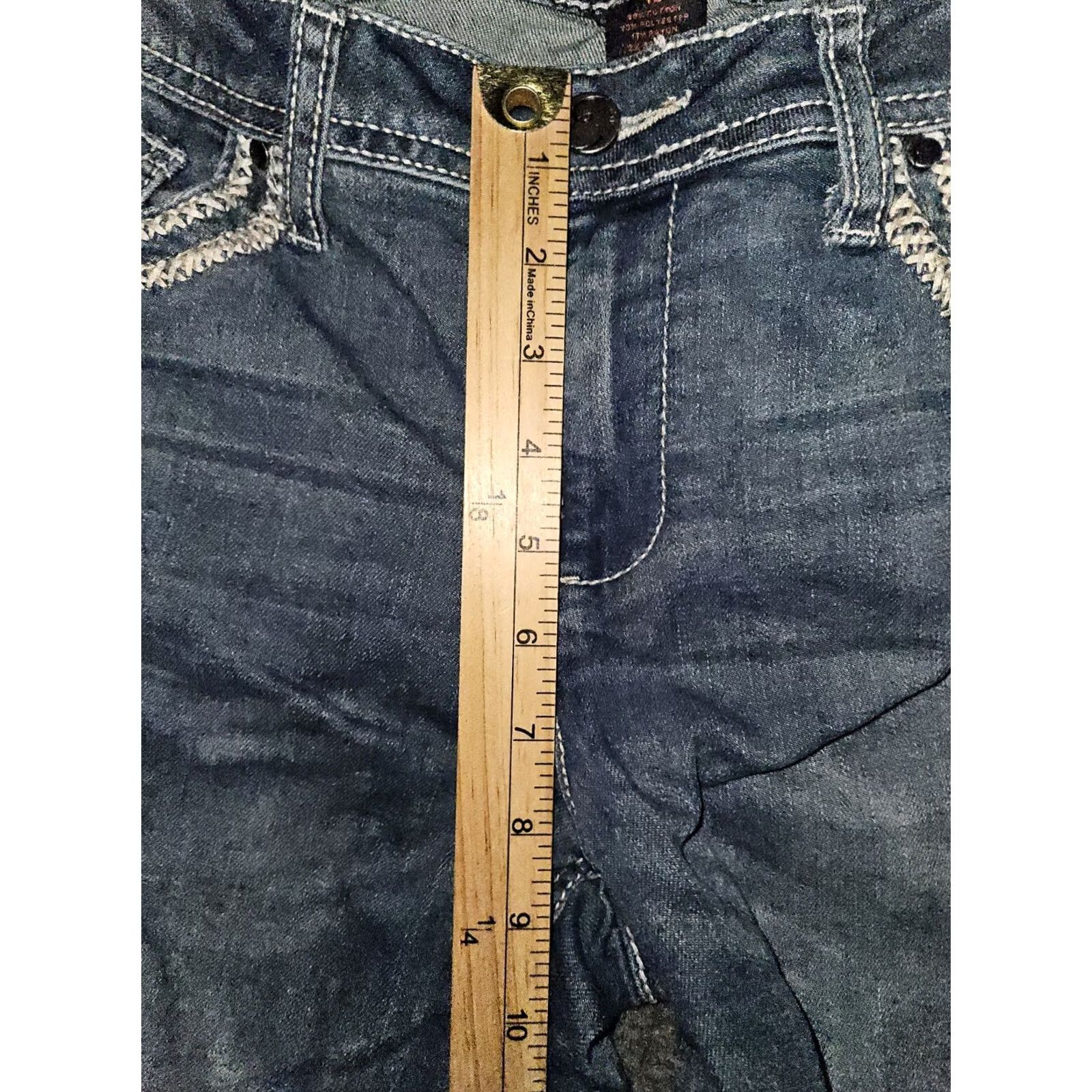 Vintage VINTAGE Earl Jeans Bootcut Jeans Women 10 Low Rise Blue Embroidered 90s Bohemian Logo Womens Size 32" / US 10 / IT 46 - 5 Thumbnail