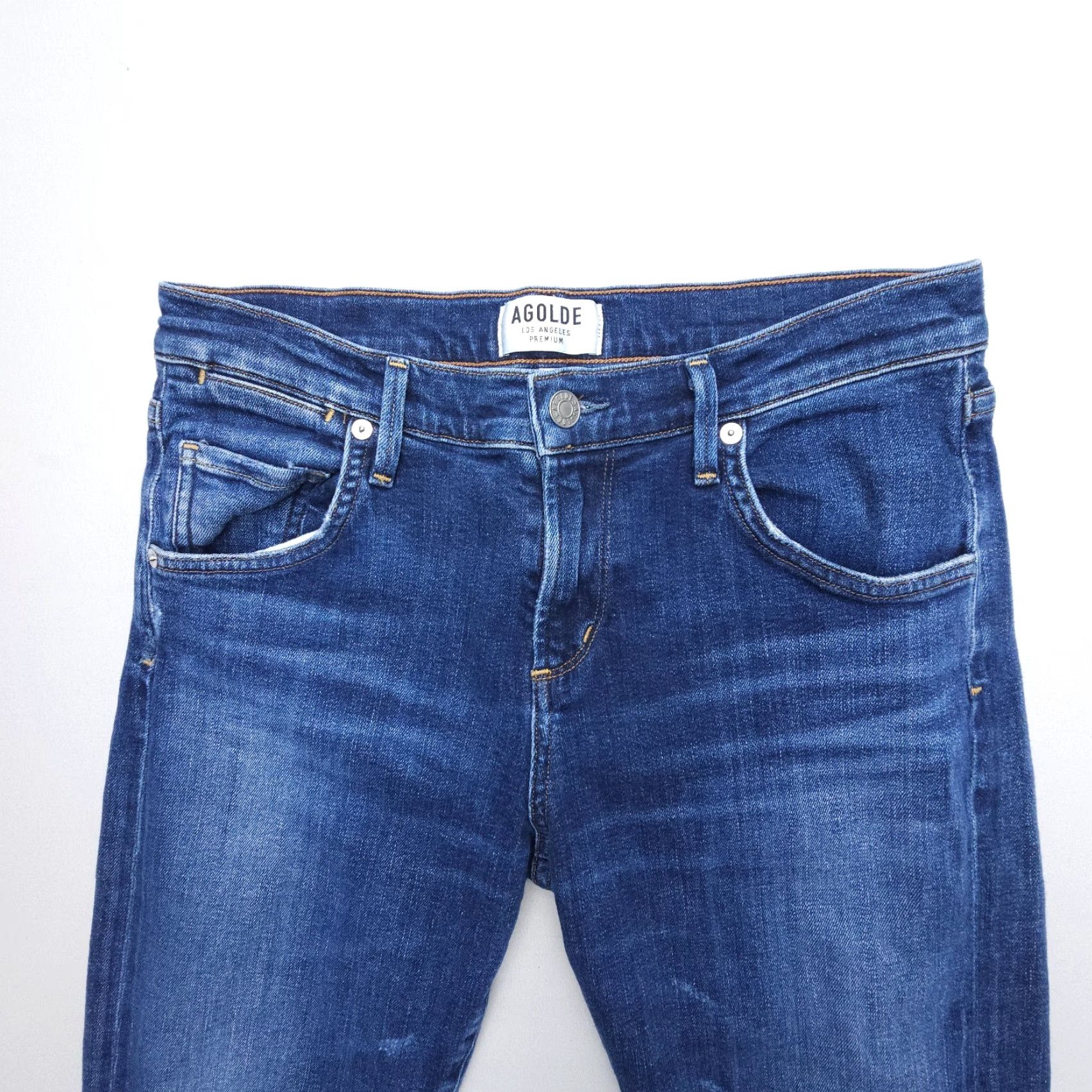 Agolde AGOLDE Jeans Women Size 26 Denim Slim Boyfriend 5-Pocket Dark Wash USA Made Size 26" / US 2 / IT 38 - 5 Thumbnail