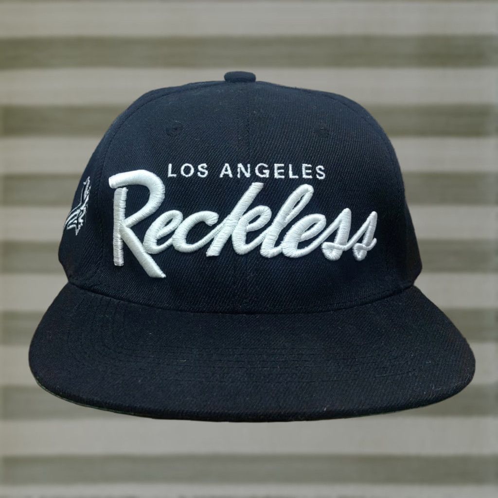 Vintage Young & Reckless Snapback Cap Mens All Black Wool Twill Adjustable Los Angeles Reckless Cap Size ONE SIZE - 1 Thumbnail