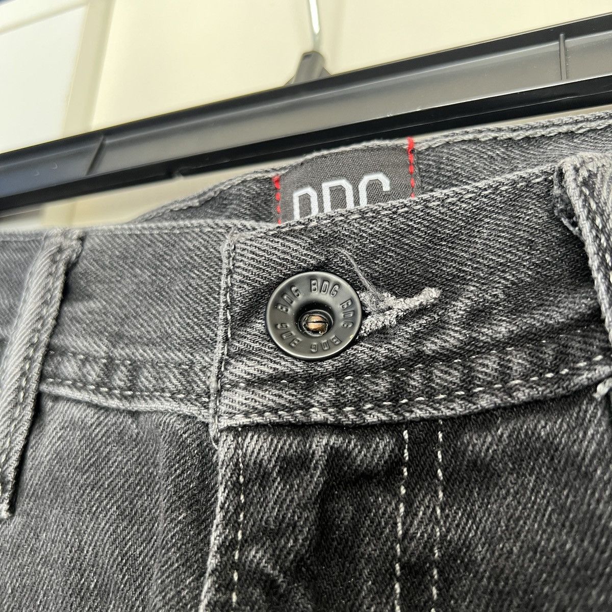 Bdg BDG Dad Jean Black Patchwork Denim Jeans Size US 29 - 4 Thumbnail