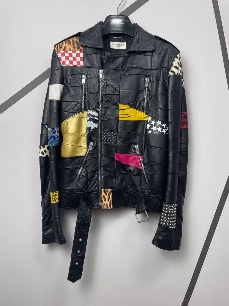 Saint Laurent Paris Saint Laurent Paris Multi element splicing leather jacket-2 Size US S / EU 44-46 / 1 - 3 Thumbnail