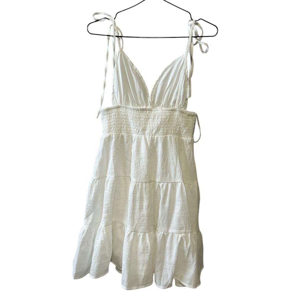 Shein White Summer Dress Size XS / US 0-2 / IT 36-38 - 2 Thumbnail