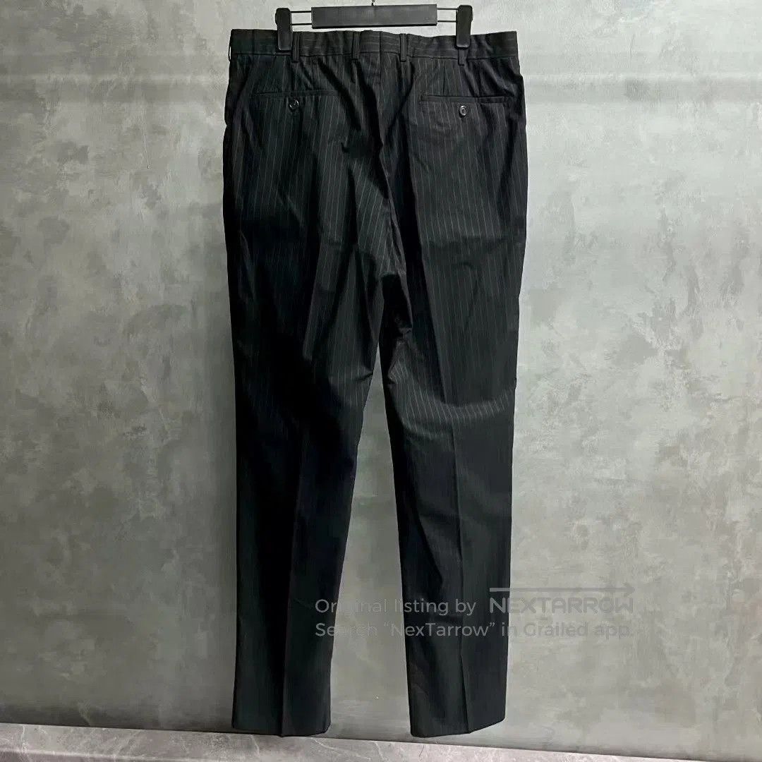 Prada black classic striped casual suit pants. Size US 38 / EU 54 - 2 Thumbnail