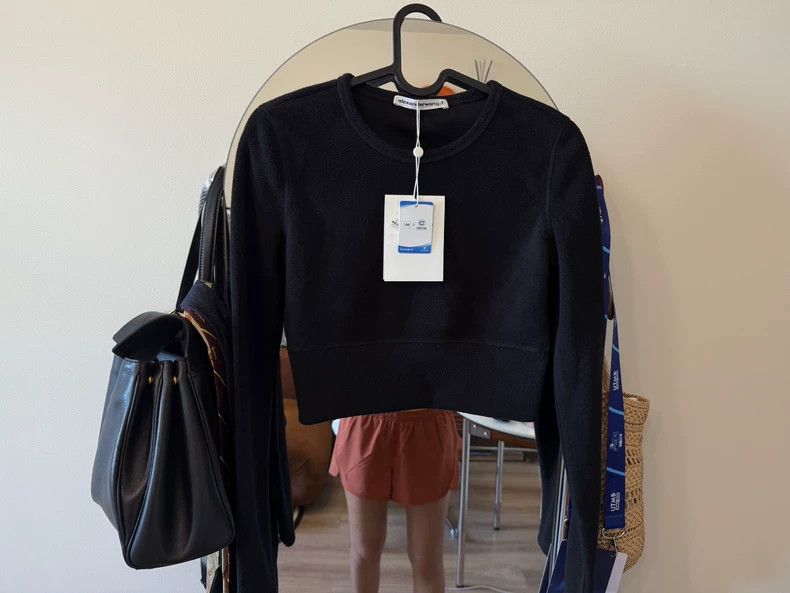 Alexander Wang Alexander Wang Cropped Logo Sweatshirt XS - dmc Size US XS / EU 42 / 0 - 1 Thumbnail