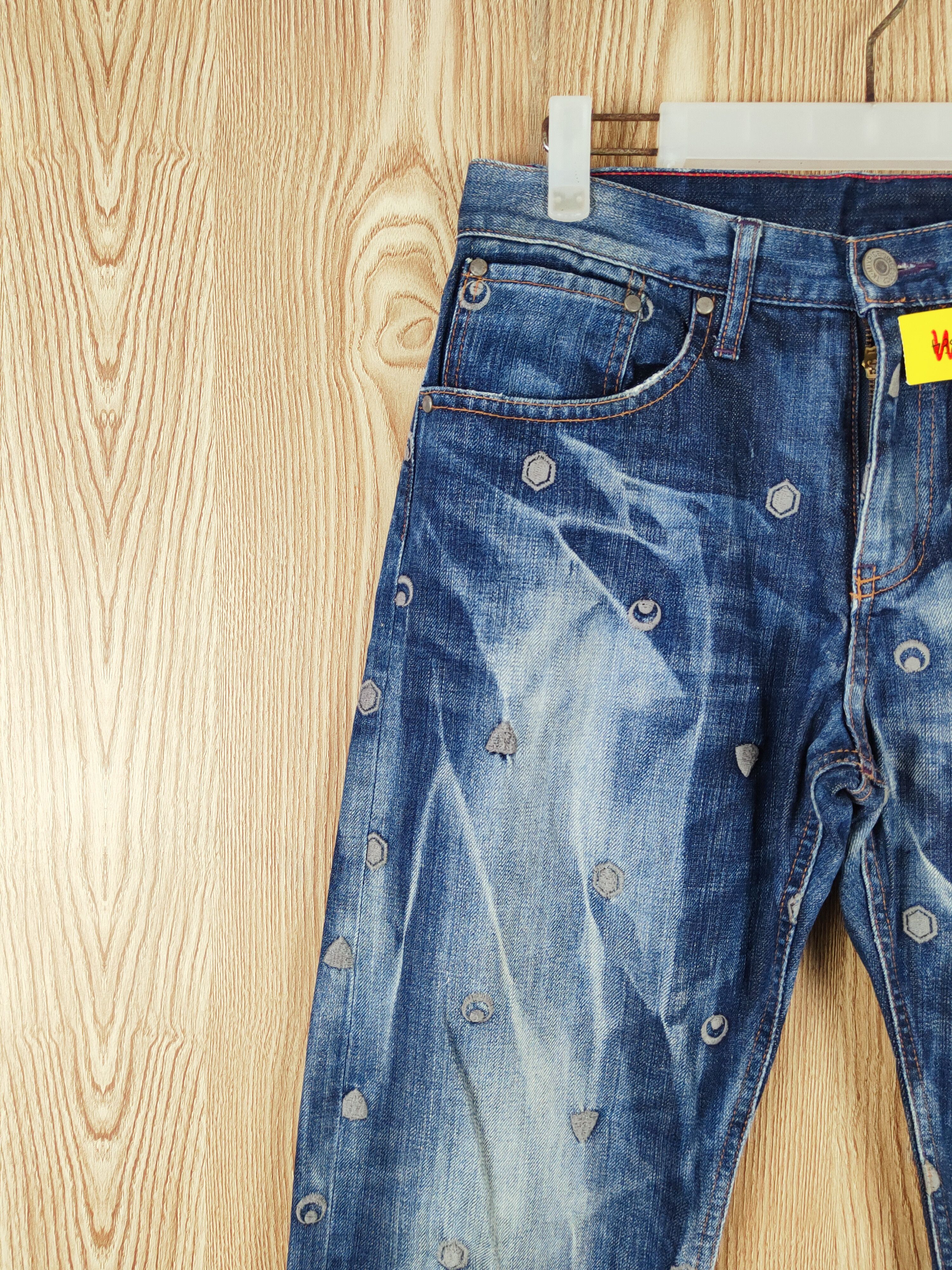 Takeo Kikuchi TK Mixpice Dark Blue Distressed Ripped Jeans #W343 Size US 30 / EU 46 - 3 Thumbnail