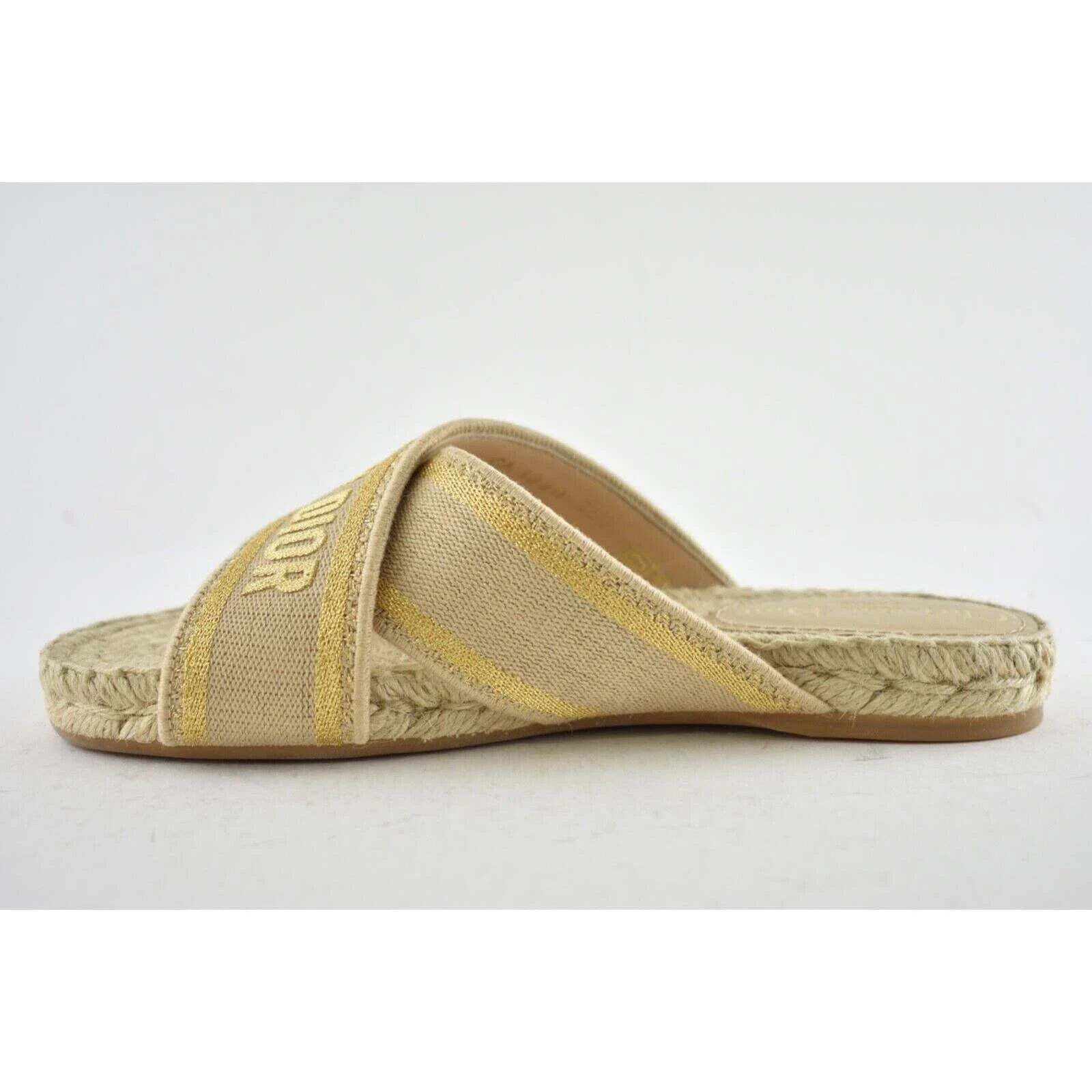 Dior Christian Dior Granville Dway Gold Beige Espadrille Size US 5 / IT 35 - 9 Thumbnail
