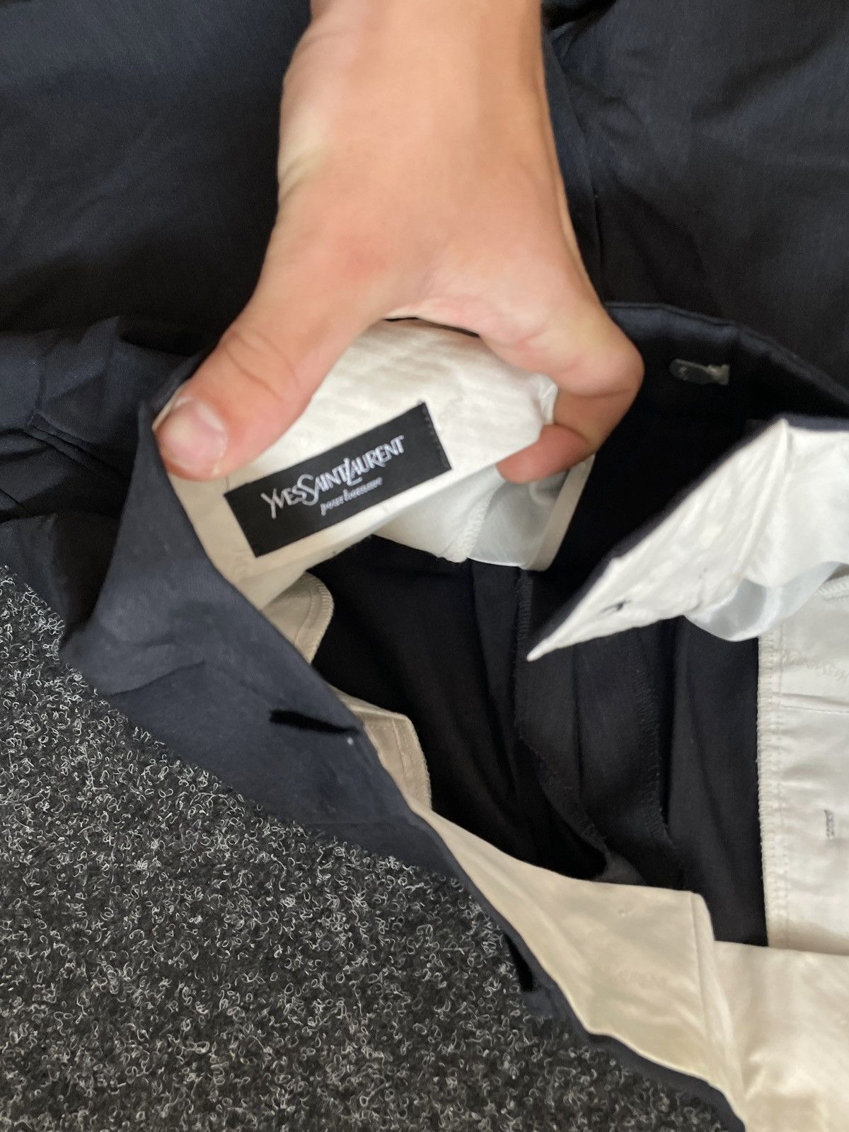 Vintage × Yves Saint Laurent YSL 90s yves saint laurent classic black joggers old trouser Size US 34 / EU 50 - 4 Thumbnail