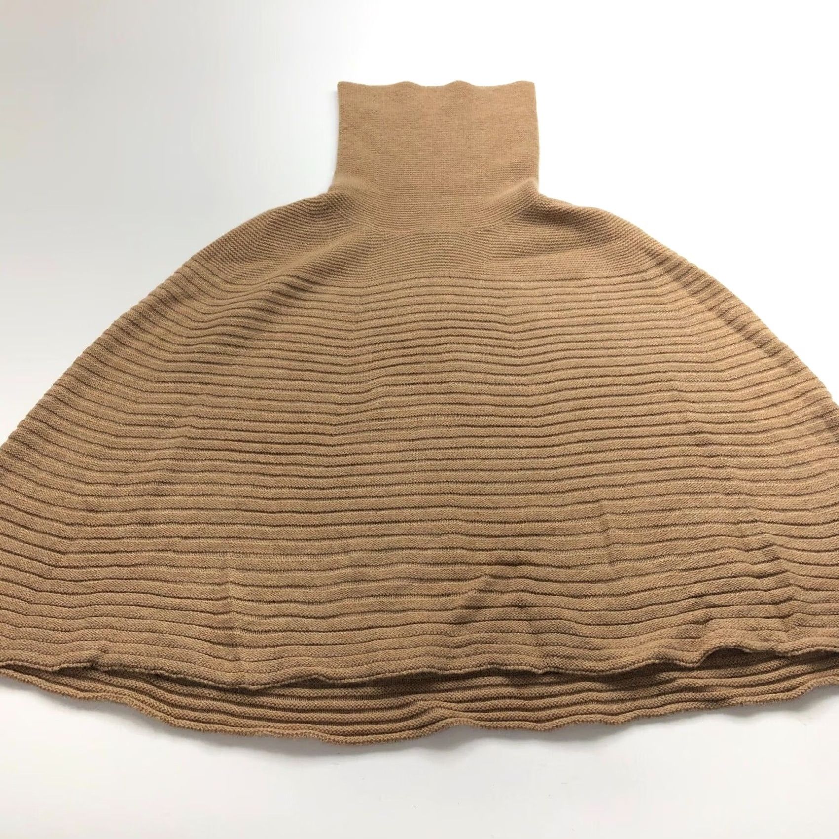 Vintage Forte Cashmere Wool Blend Pull On Knit Midi Skirt Brown HRJ NOSOS? Size 42" / US 20 - 5 Thumbnail