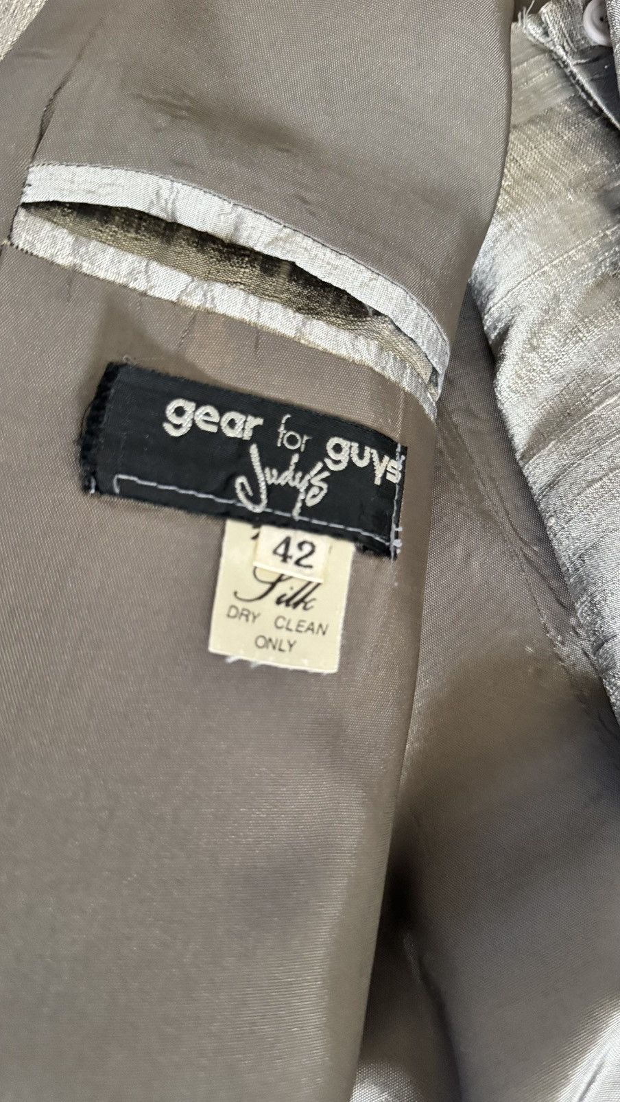 Other Vintage 1980s Duran Duran style silk suit Size 42R - 9 Thumbnail