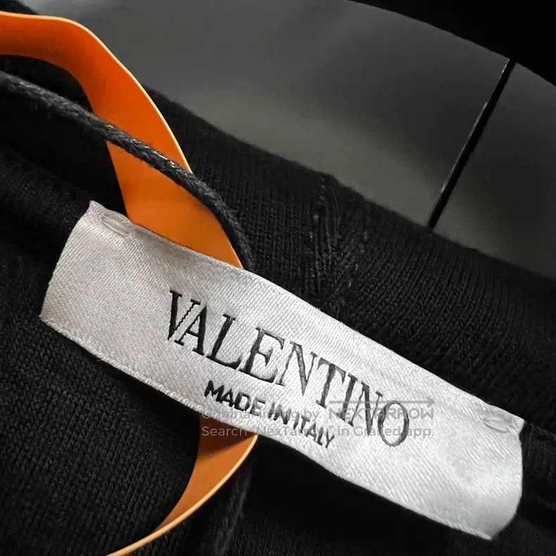 Valentino Black printed logo hoodie