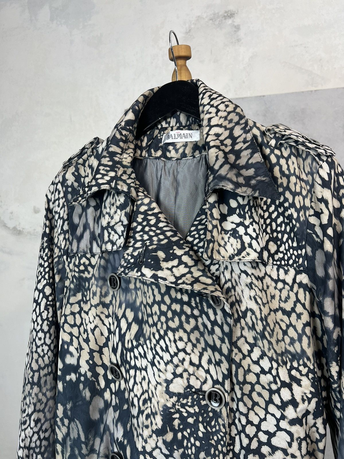 Balmain Balmain Vintage Camouflage Trench Coat Jacket Size M - L Size M / US 6-8 / IT 42-44 - 3 Thumbnail